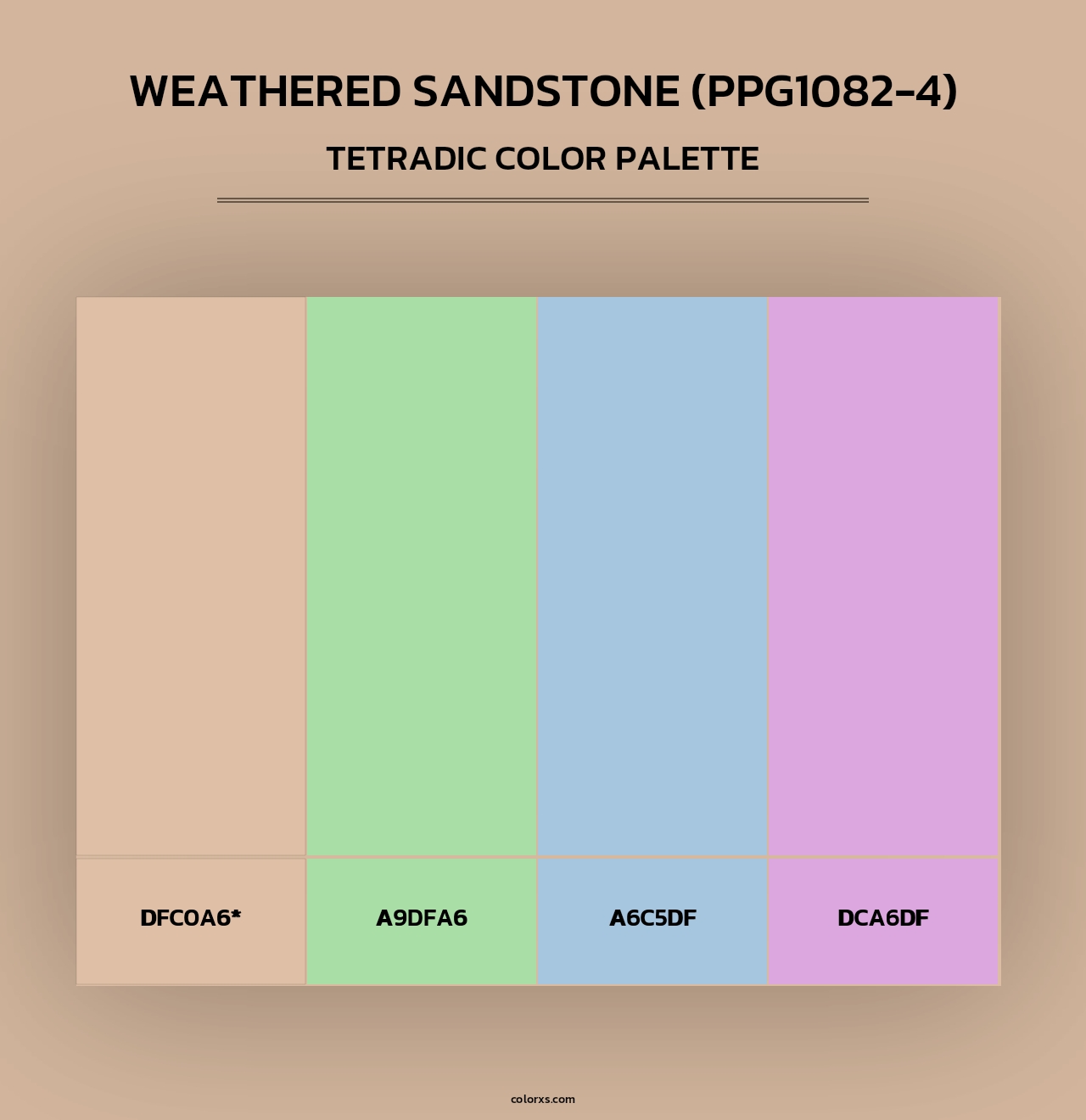 Weathered Sandstone (PPG1082-4) - Tetradic Color Palette