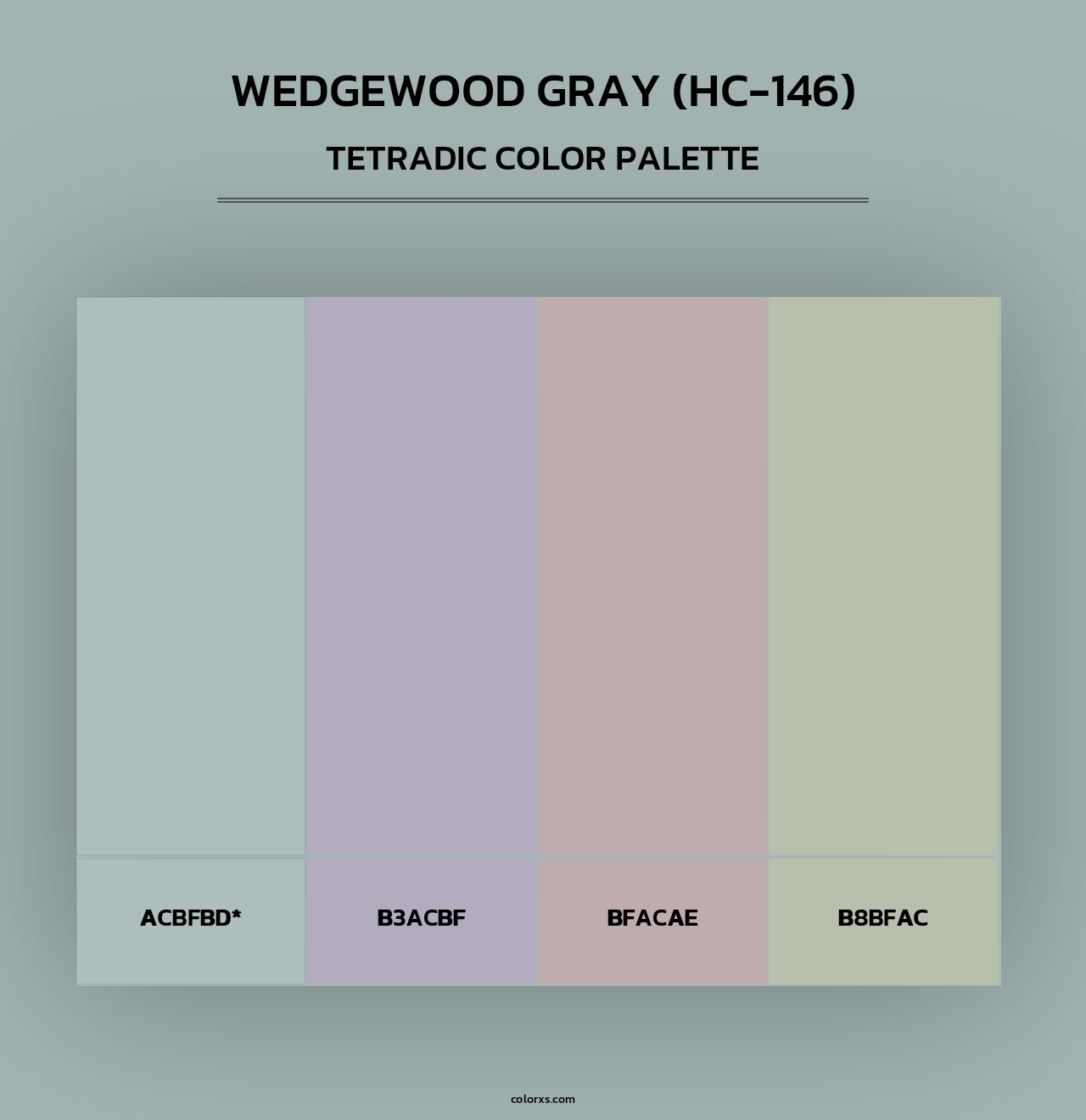 Wedgewood Gray (HC-146) - Tetradic Color Palette