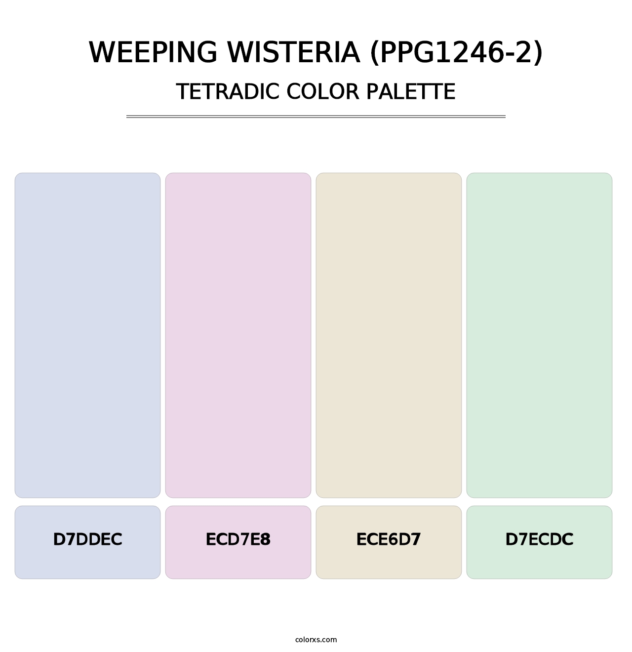 Weeping Wisteria (PPG1246-2) - Tetradic Color Palette