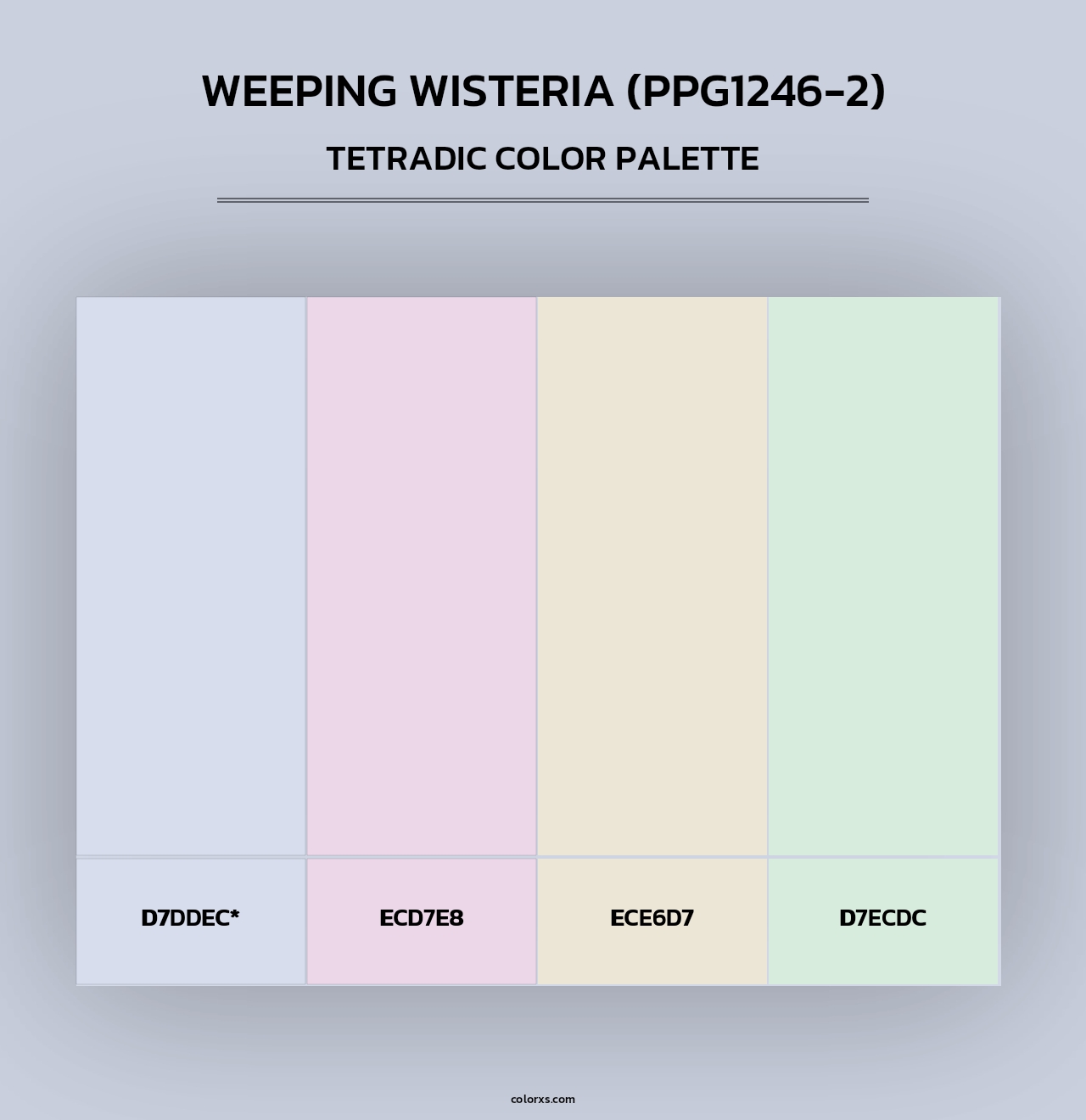Weeping Wisteria (PPG1246-2) - Tetradic Color Palette