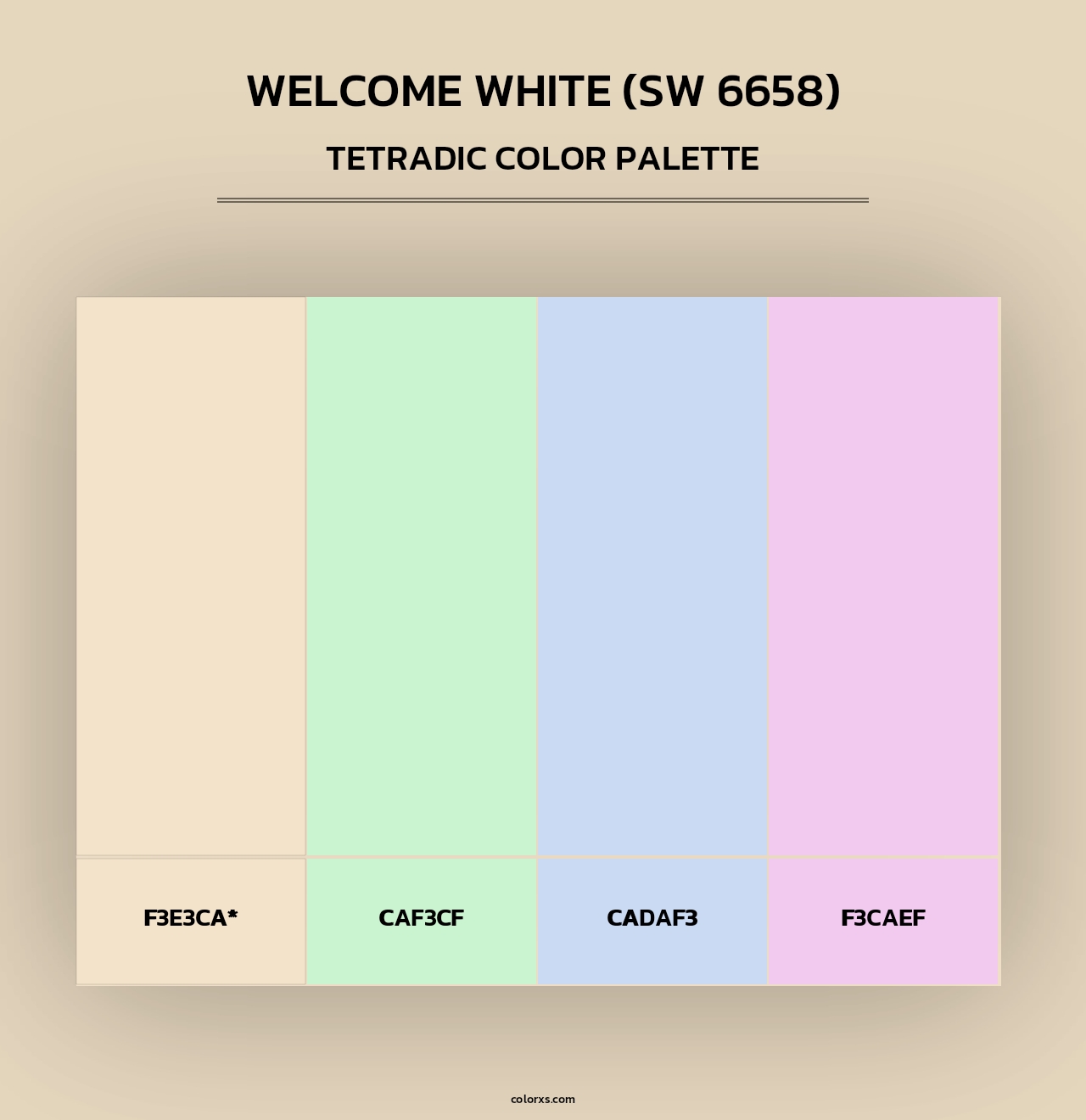 Welcome White (SW 6658) - Tetradic Color Palette