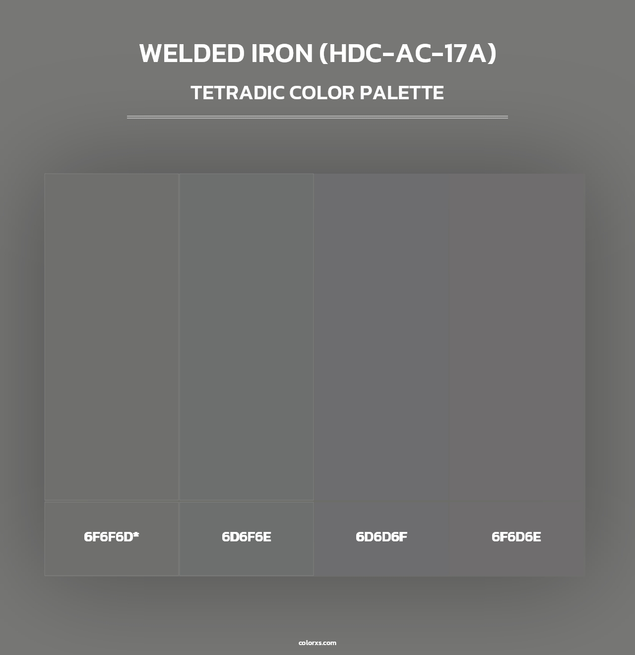 Welded Iron (HDC-AC-17A) - Tetradic Color Palette