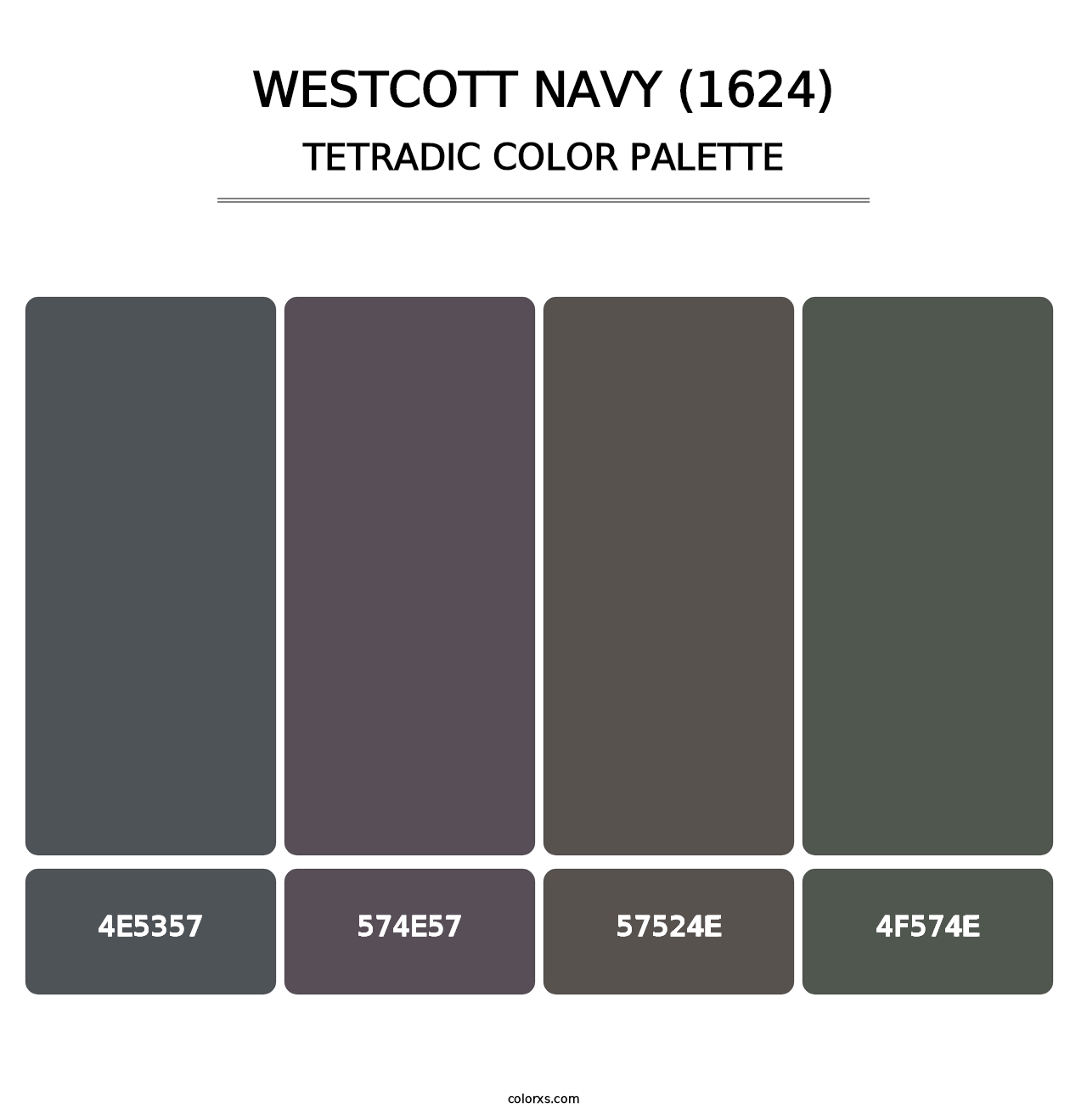 Westcott Navy (1624) - Tetradic Color Palette