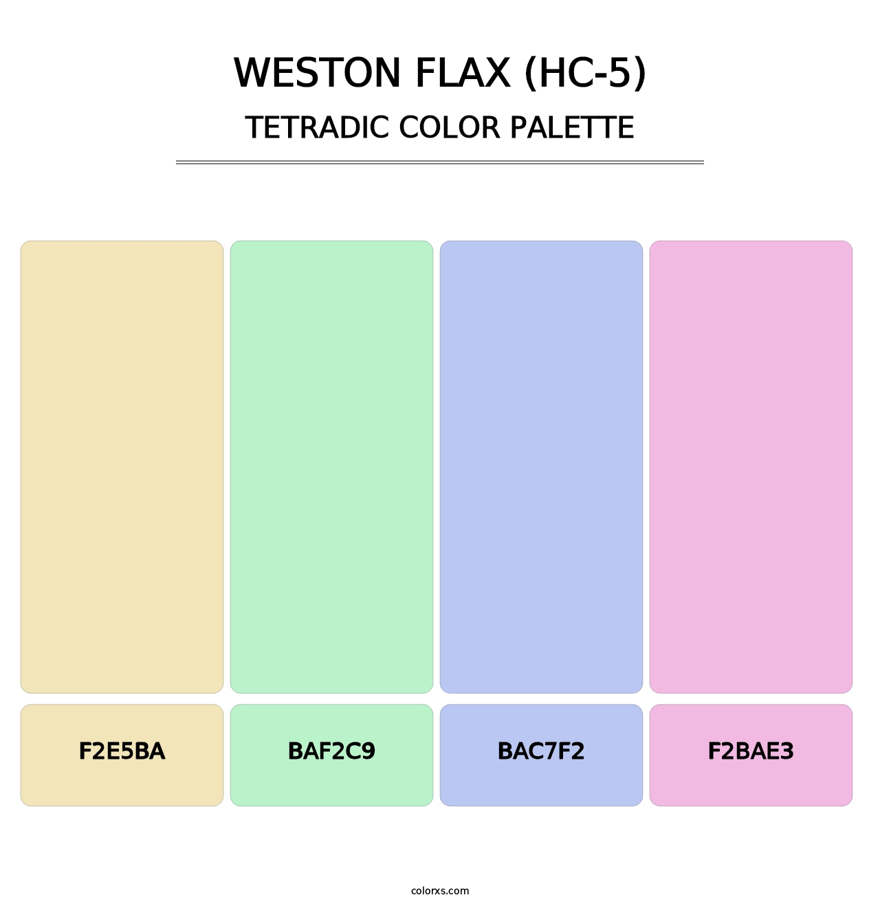 Weston Flax (HC-5) - Tetradic Color Palette