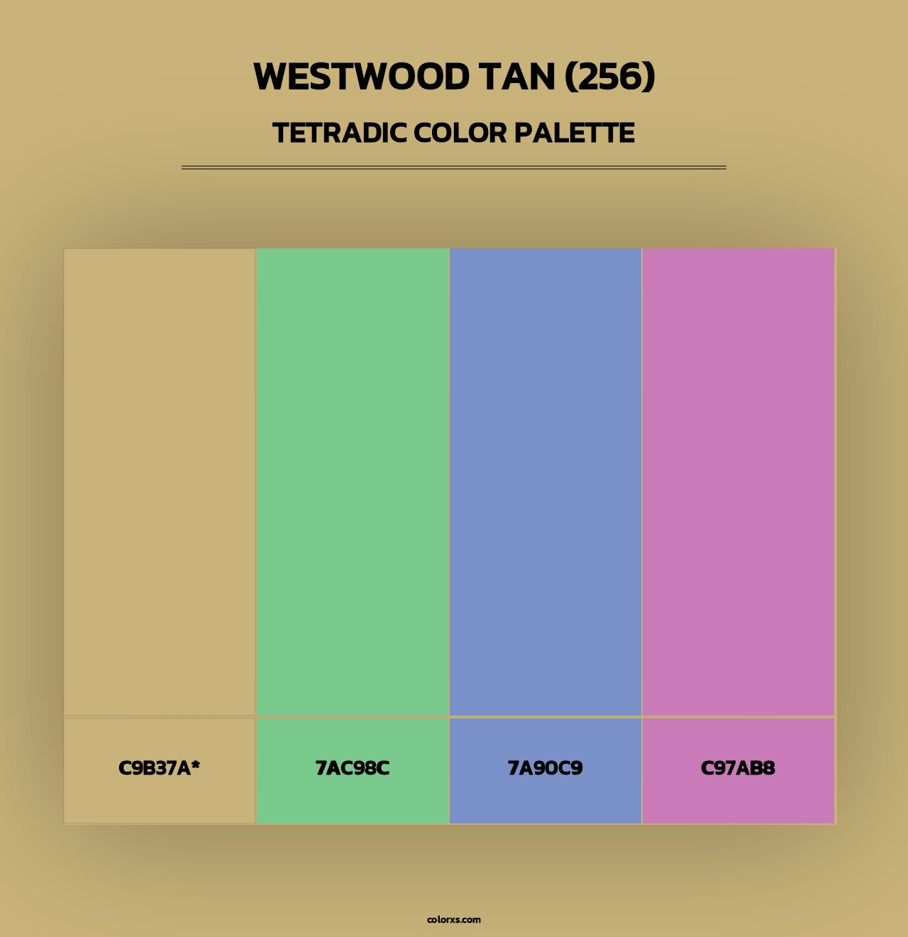 Westwood Tan (256) - Tetradic Color Palette
