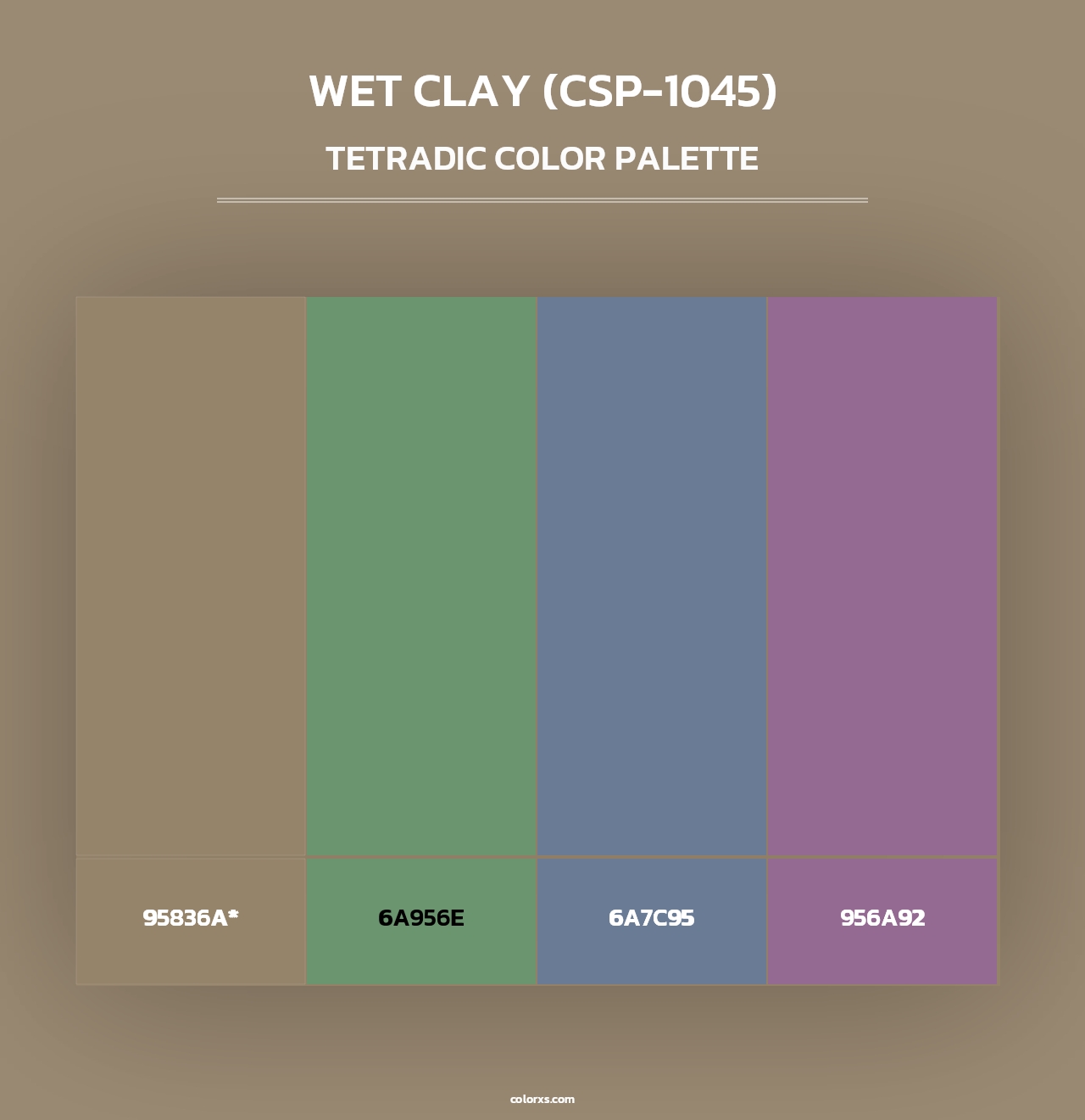 Wet Clay (CSP-1045) - Tetradic Color Palette