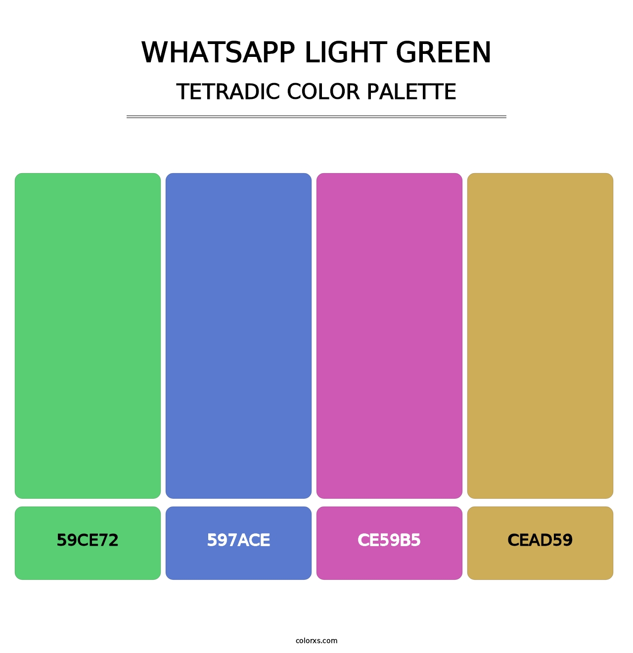 WhatsApp Light Green - Tetradic Color Palette