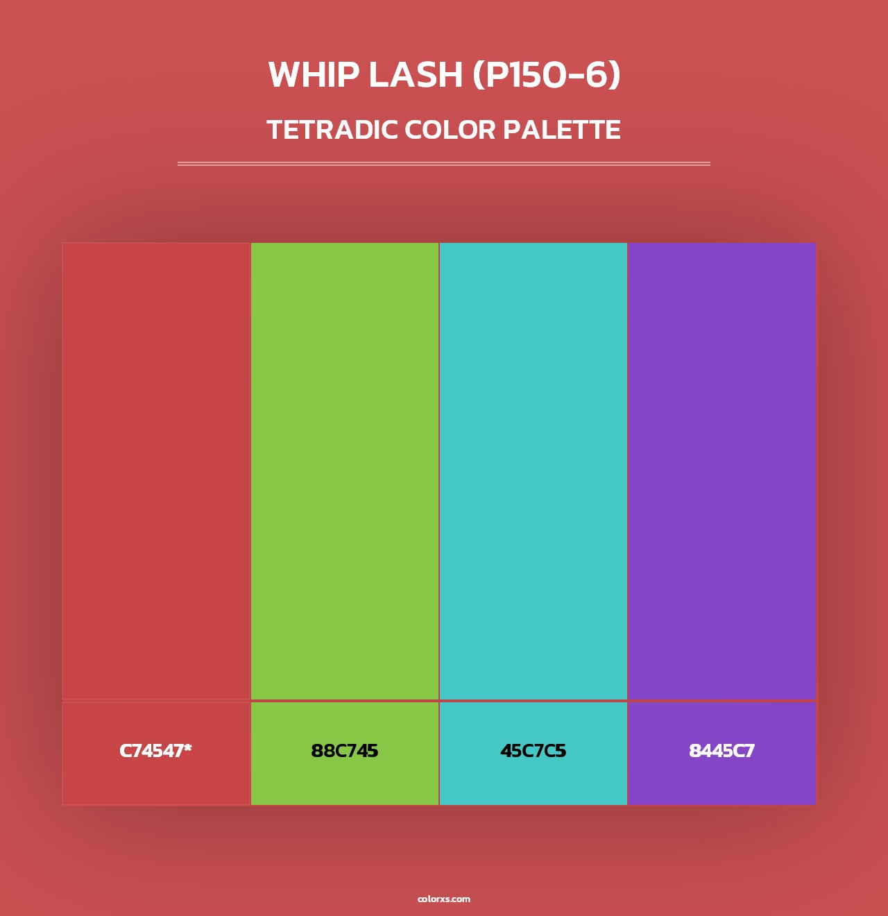 Whip Lash (P150-6) - Tetradic Color Palette