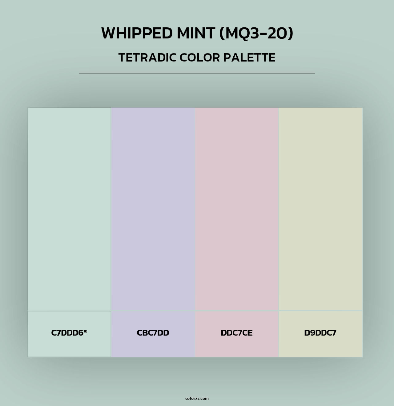 Whipped Mint (MQ3-20) - Tetradic Color Palette
