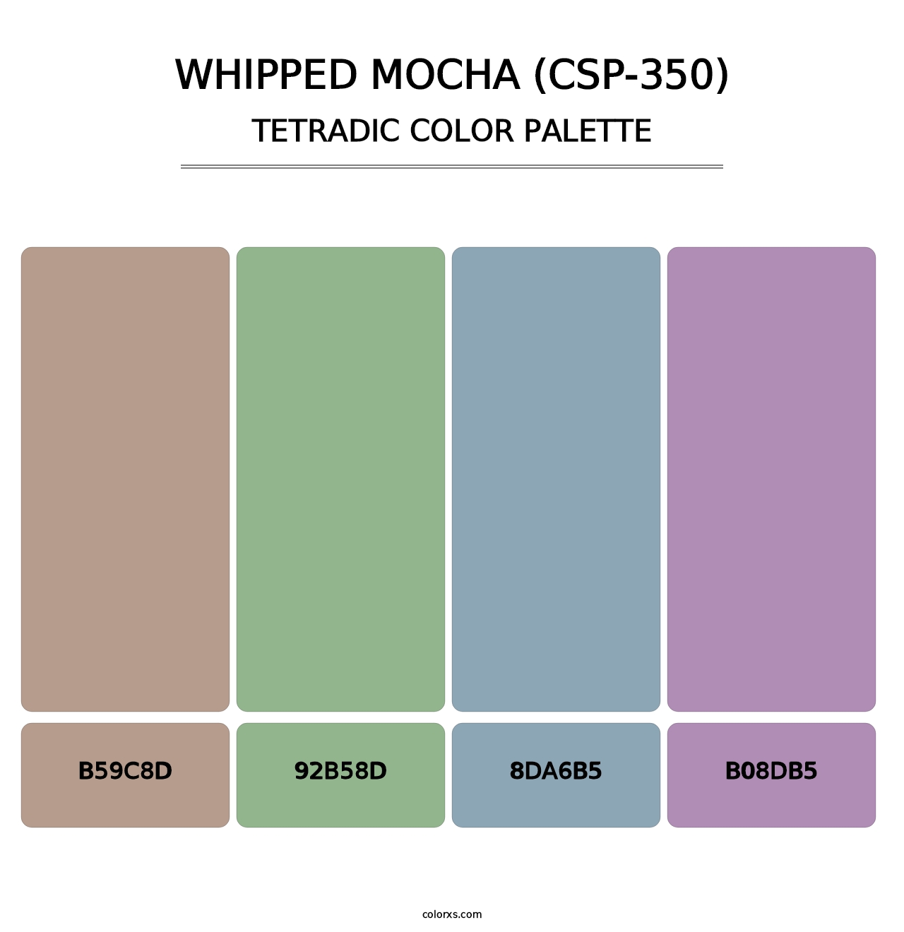 Whipped Mocha (CSP-350) - Tetradic Color Palette