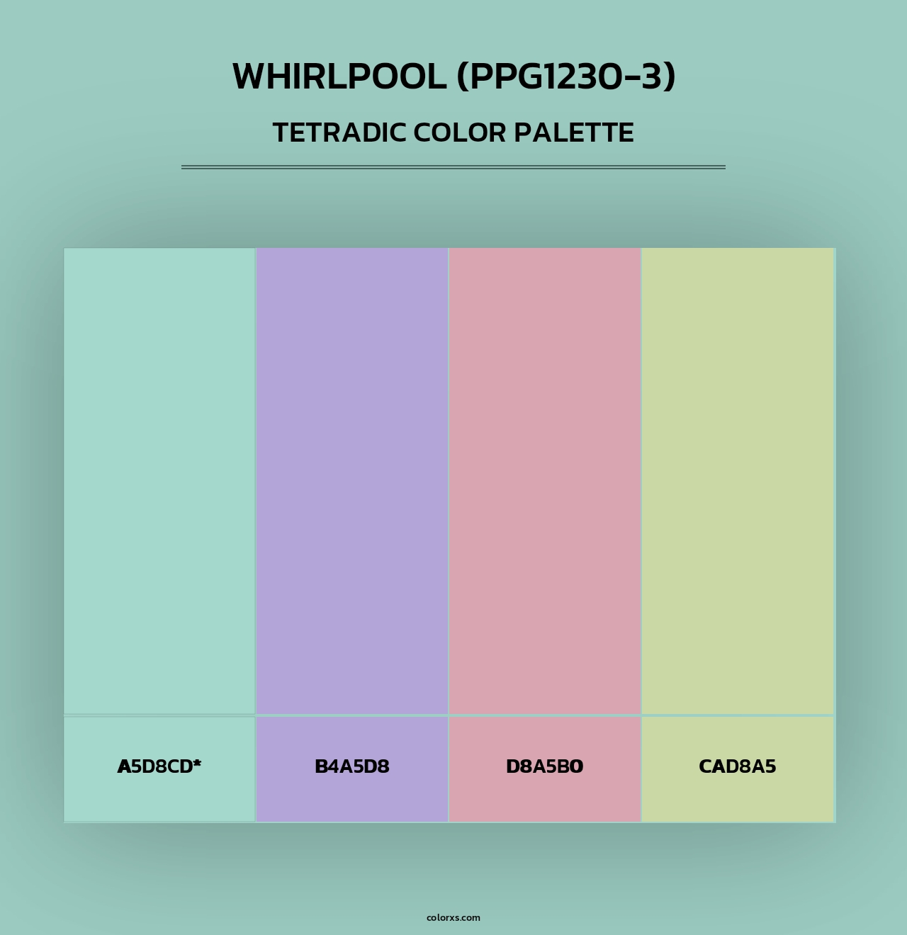 Whirlpool (PPG1230-3) - Tetradic Color Palette