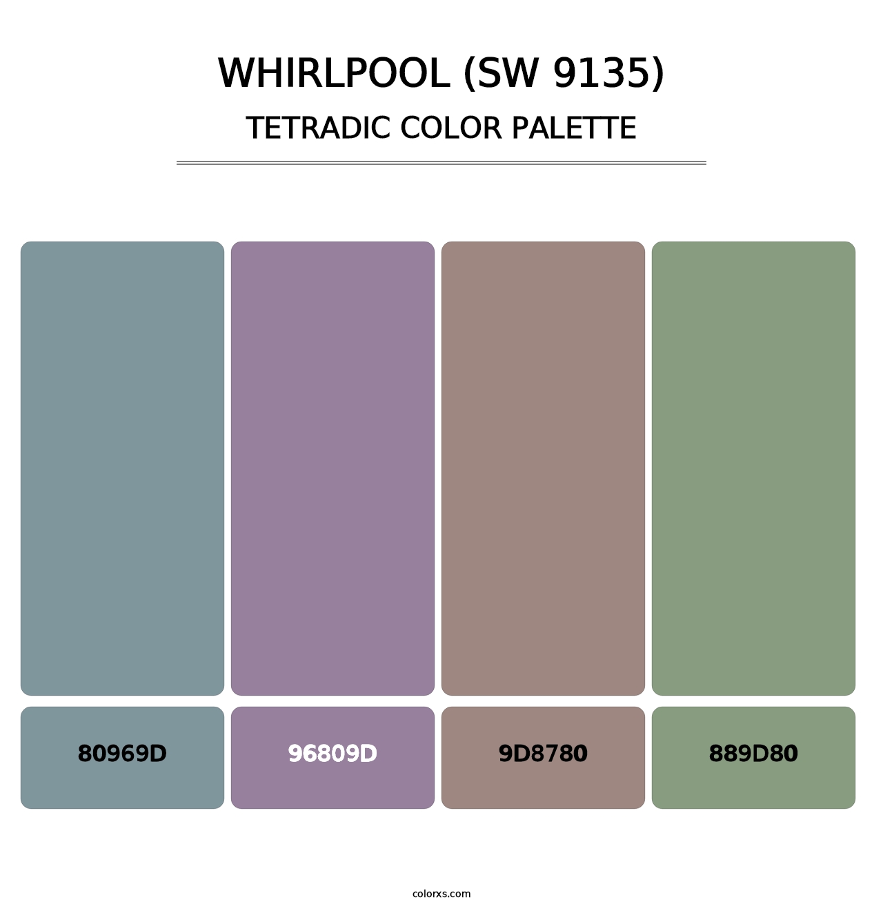 Whirlpool (SW 9135) - Tetradic Color Palette