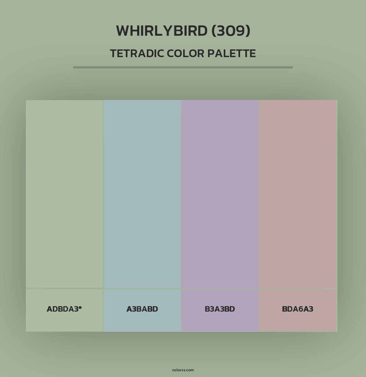 Whirlybird (309) - Tetradic Color Palette