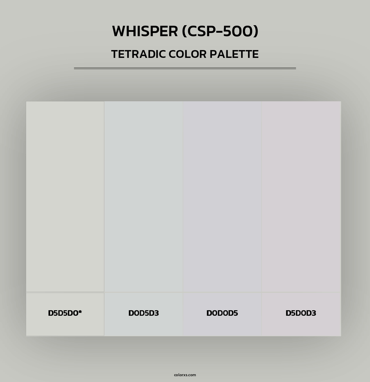 Whisper (CSP-500) - Tetradic Color Palette
