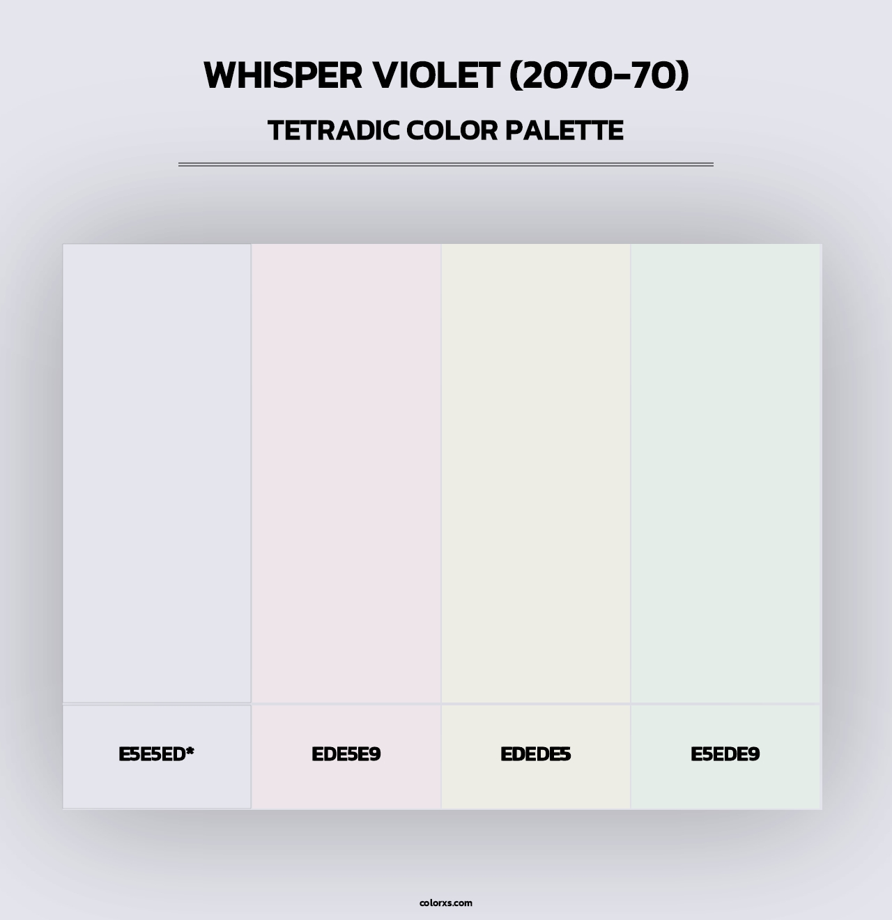 Whisper Violet (2070-70) - Tetradic Color Palette