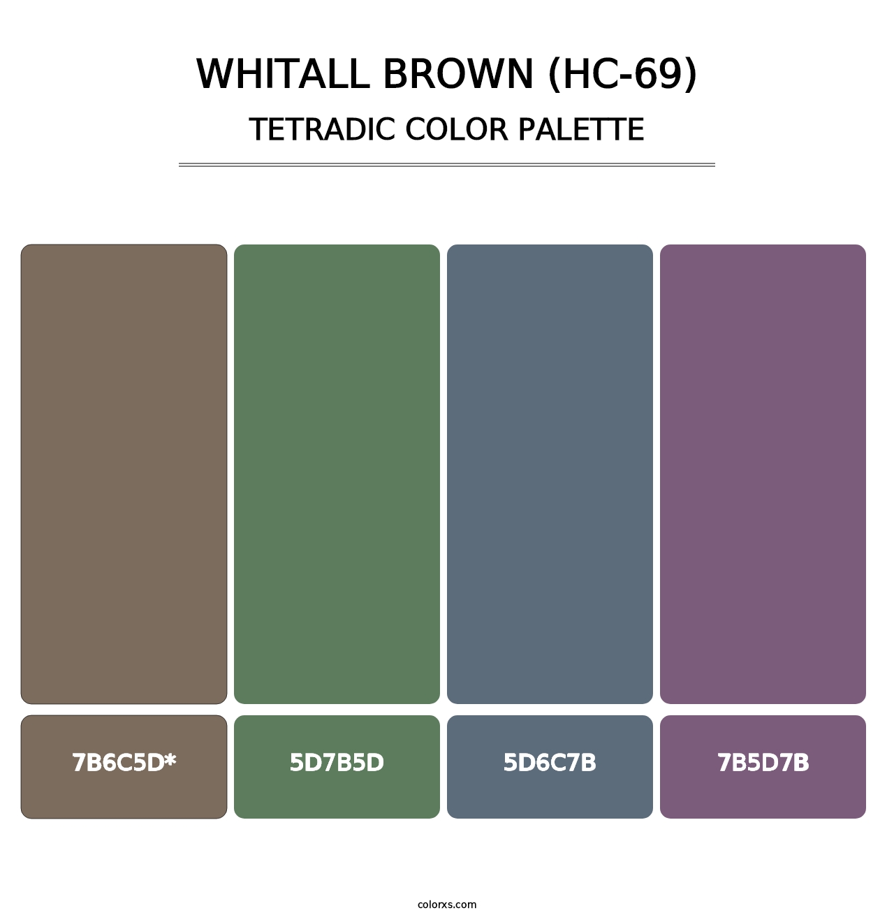 Whitall Brown (HC-69) - Tetradic Color Palette