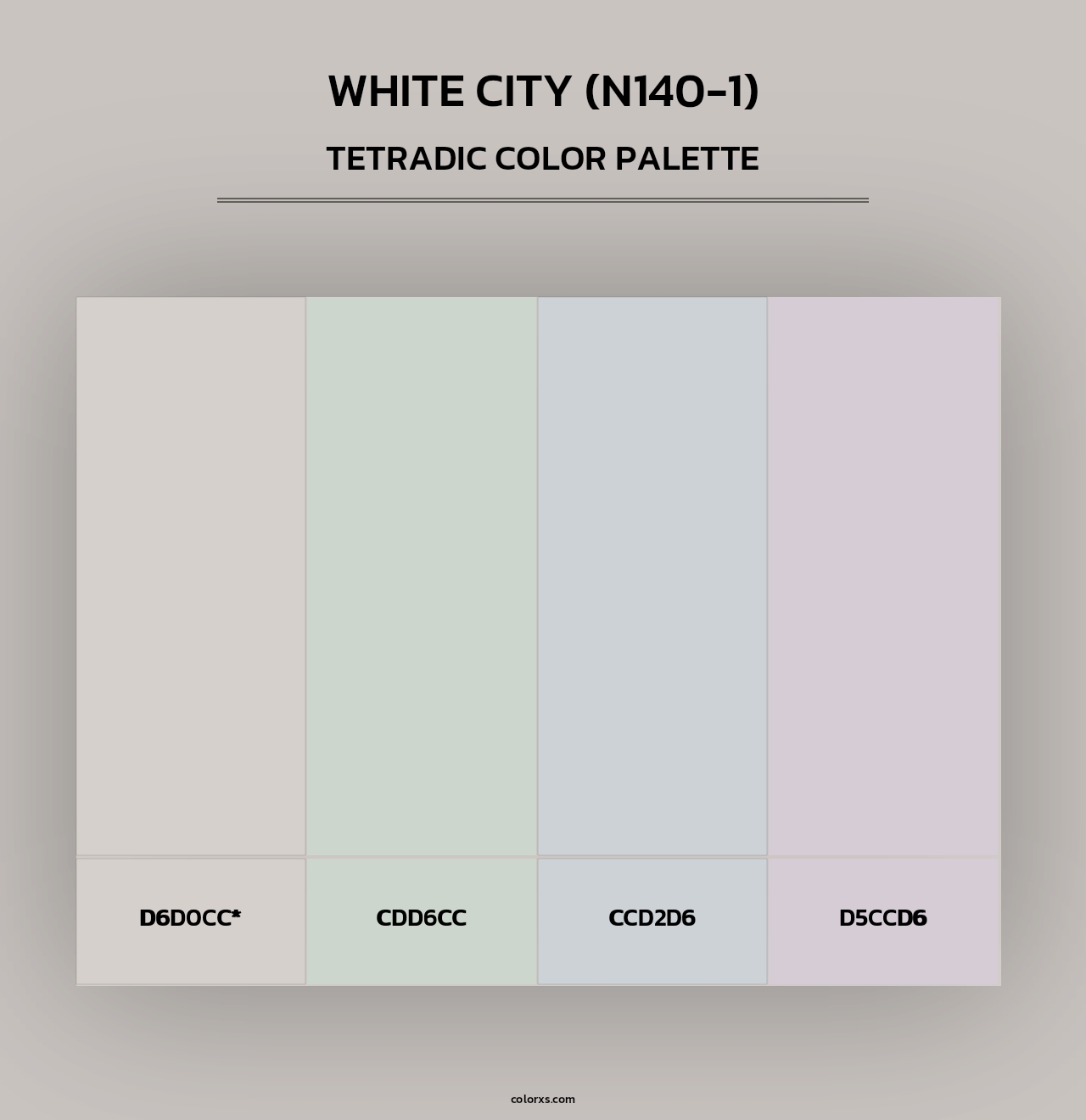 White City (N140-1) - Tetradic Color Palette