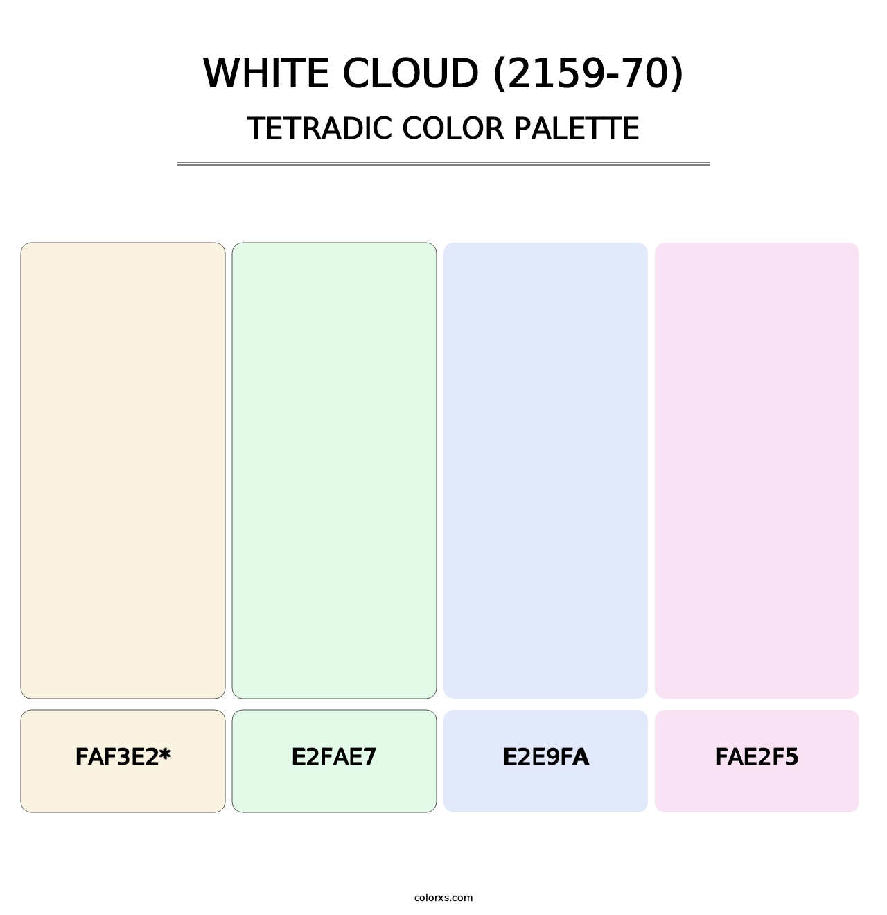 White Cloud (2159-70) - Tetradic Color Palette