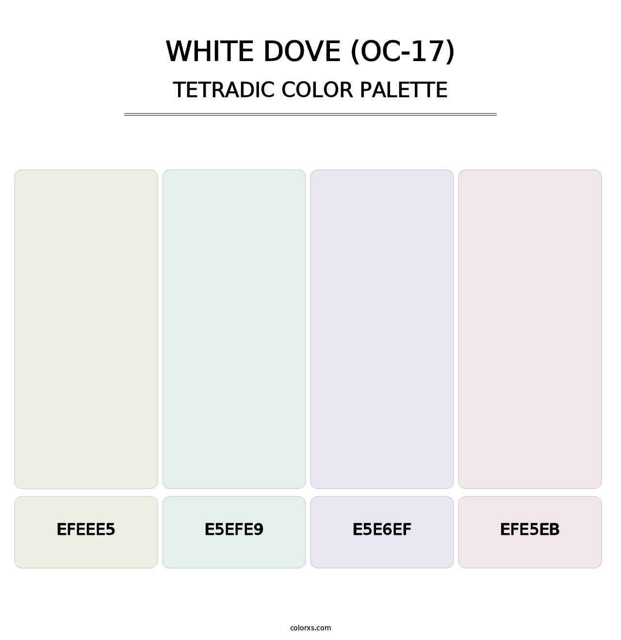 White Dove (OC-17) - Tetradic Color Palette