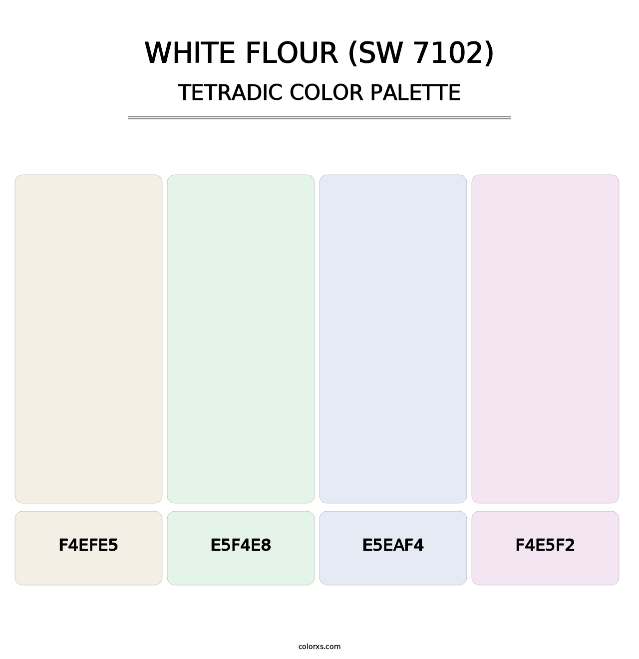 White Flour (SW 7102) - Tetradic Color Palette