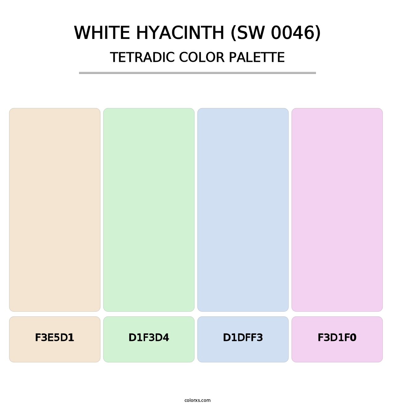 White Hyacinth (SW 0046) - Tetradic Color Palette