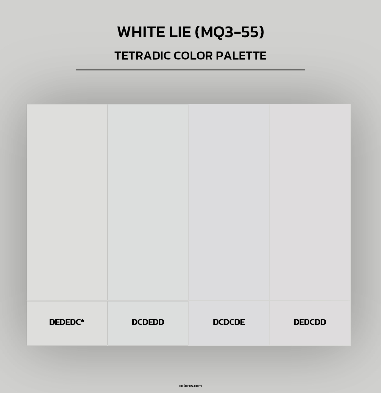 White Lie (MQ3-55) - Tetradic Color Palette