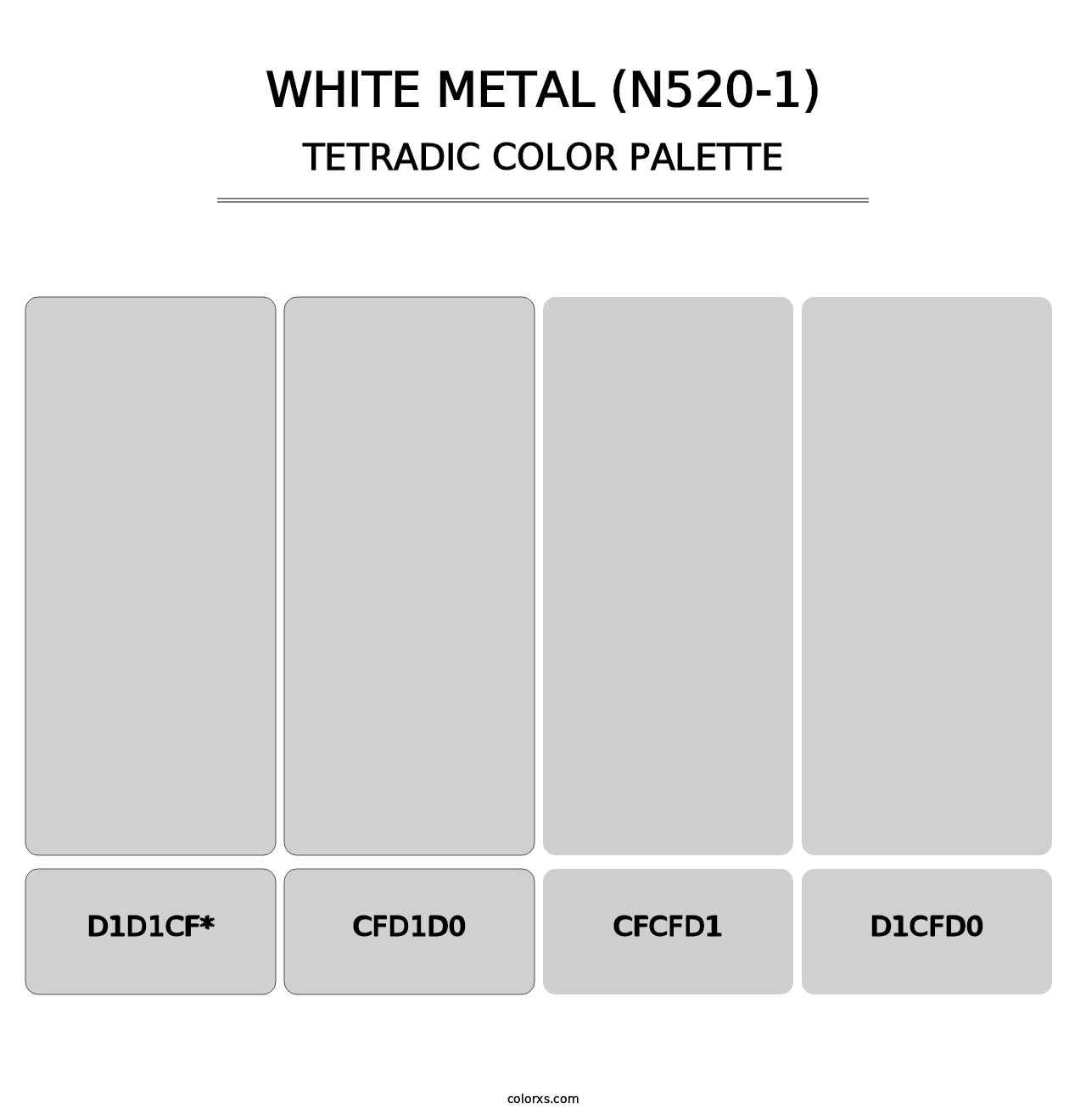 White Metal (N520-1) - Tetradic Color Palette