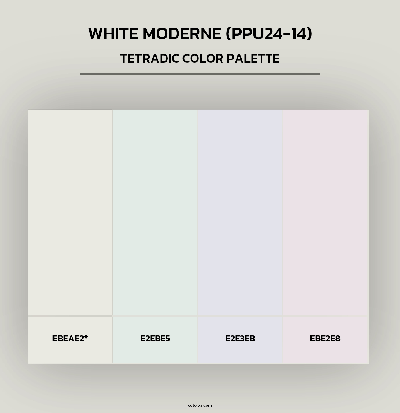 White Moderne (PPU24-14) - Tetradic Color Palette