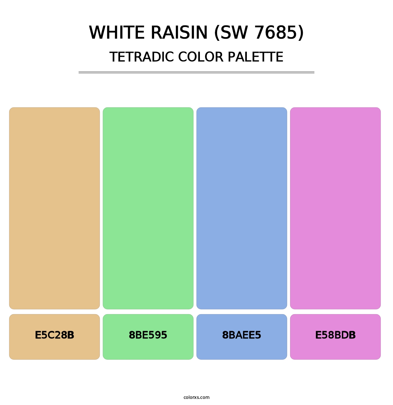 White Raisin (SW 7685) - Tetradic Color Palette