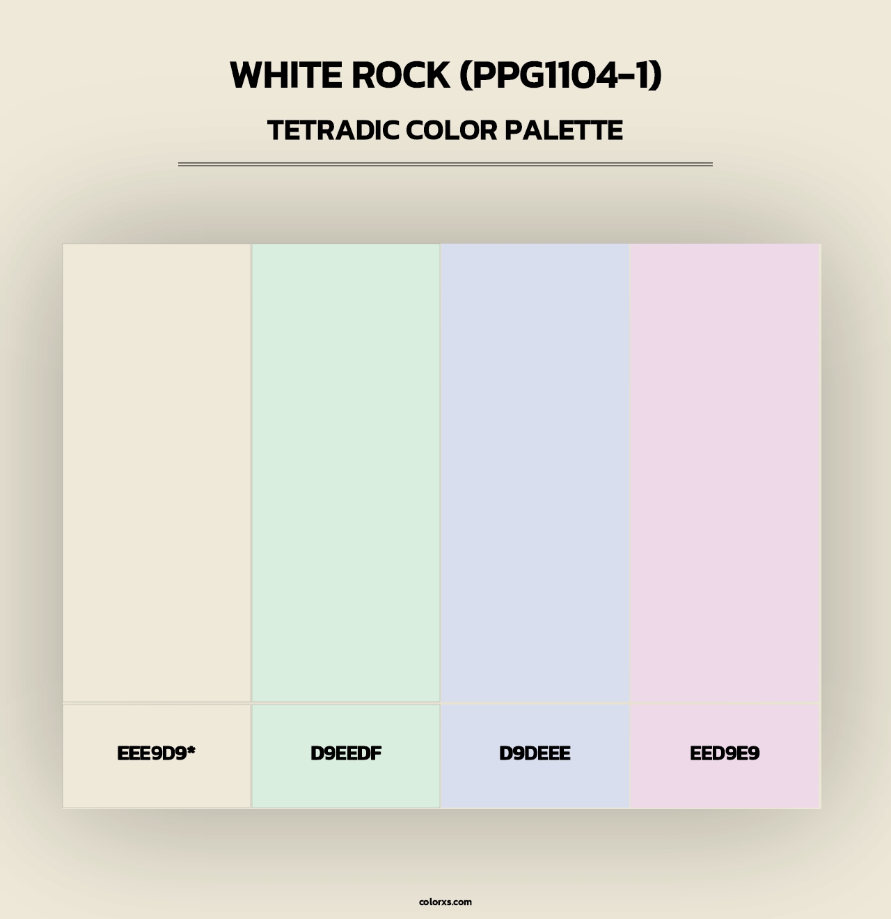 White Rock (PPG1104-1) - Tetradic Color Palette
