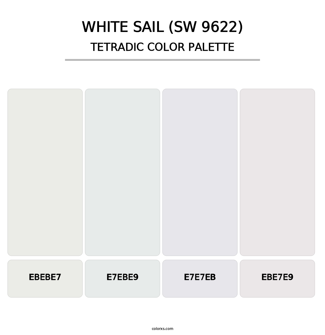 White Sail (SW 9622) - Tetradic Color Palette