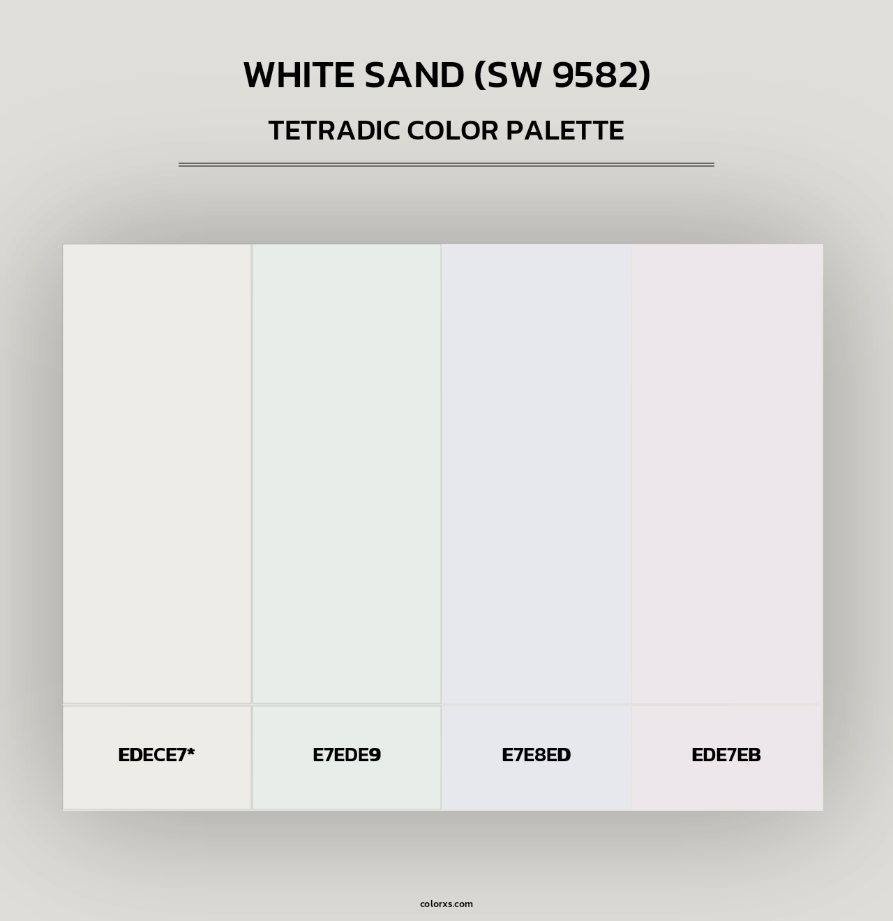 White Sand (SW 9582) - Tetradic Color Palette