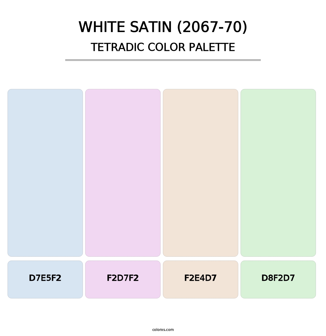 White Satin (2067-70) - Tetradic Color Palette