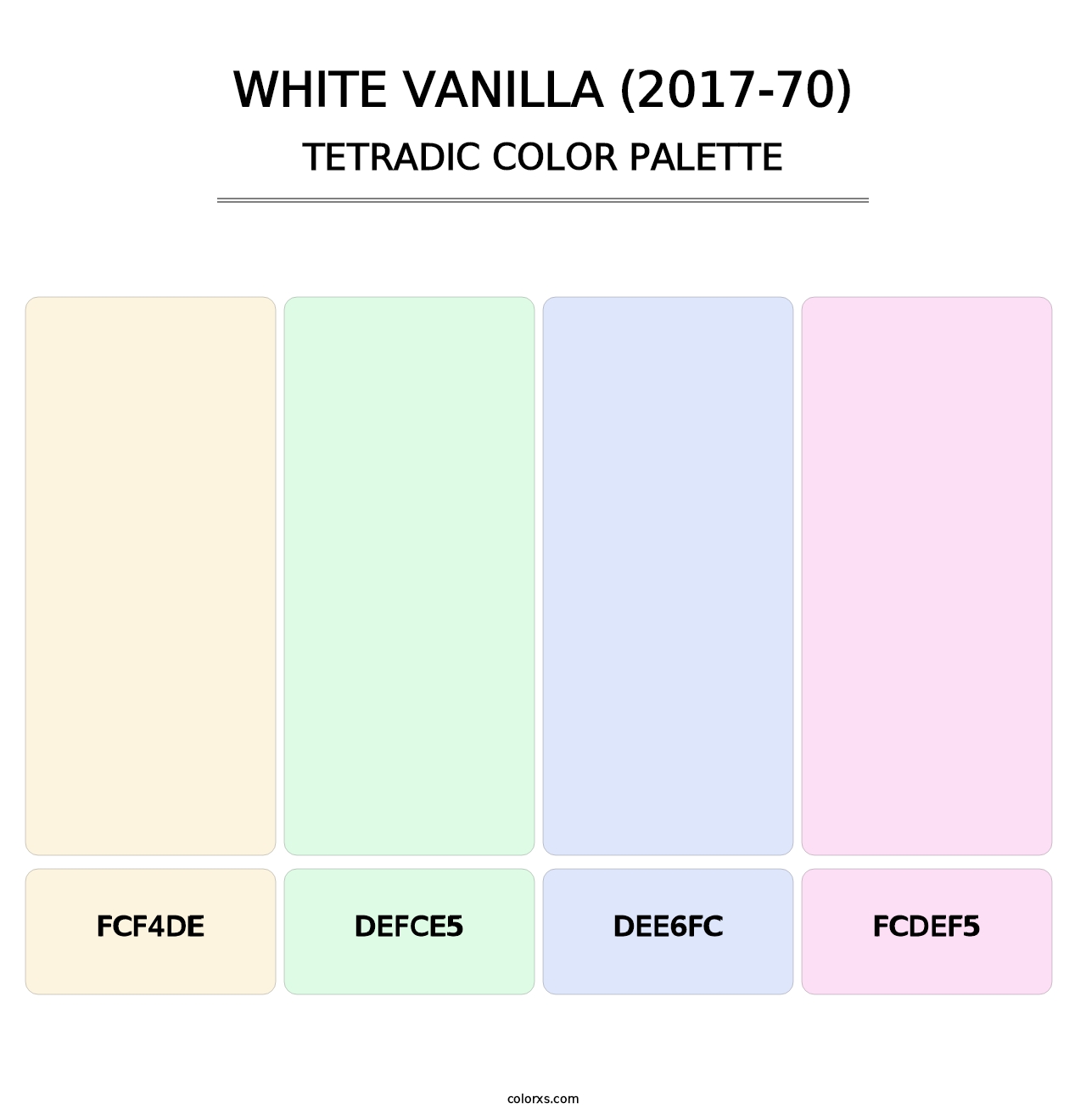 White Vanilla (2017-70) - Tetradic Color Palette