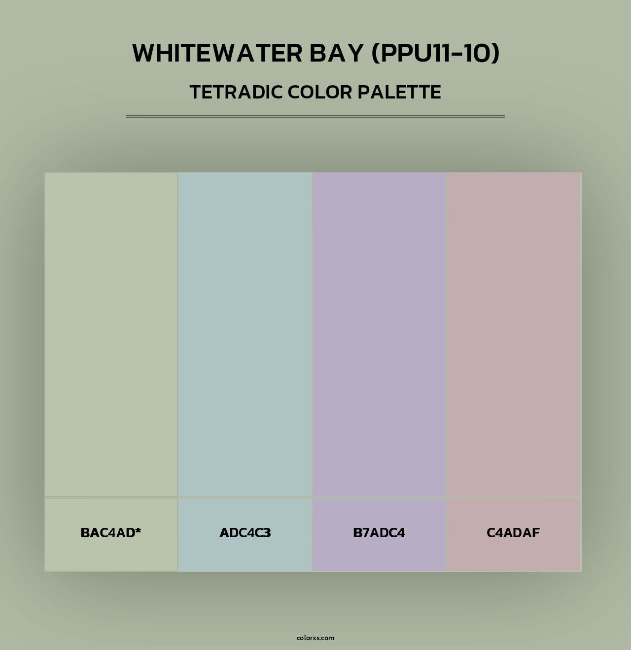 Whitewater Bay (PPU11-10) - Tetradic Color Palette