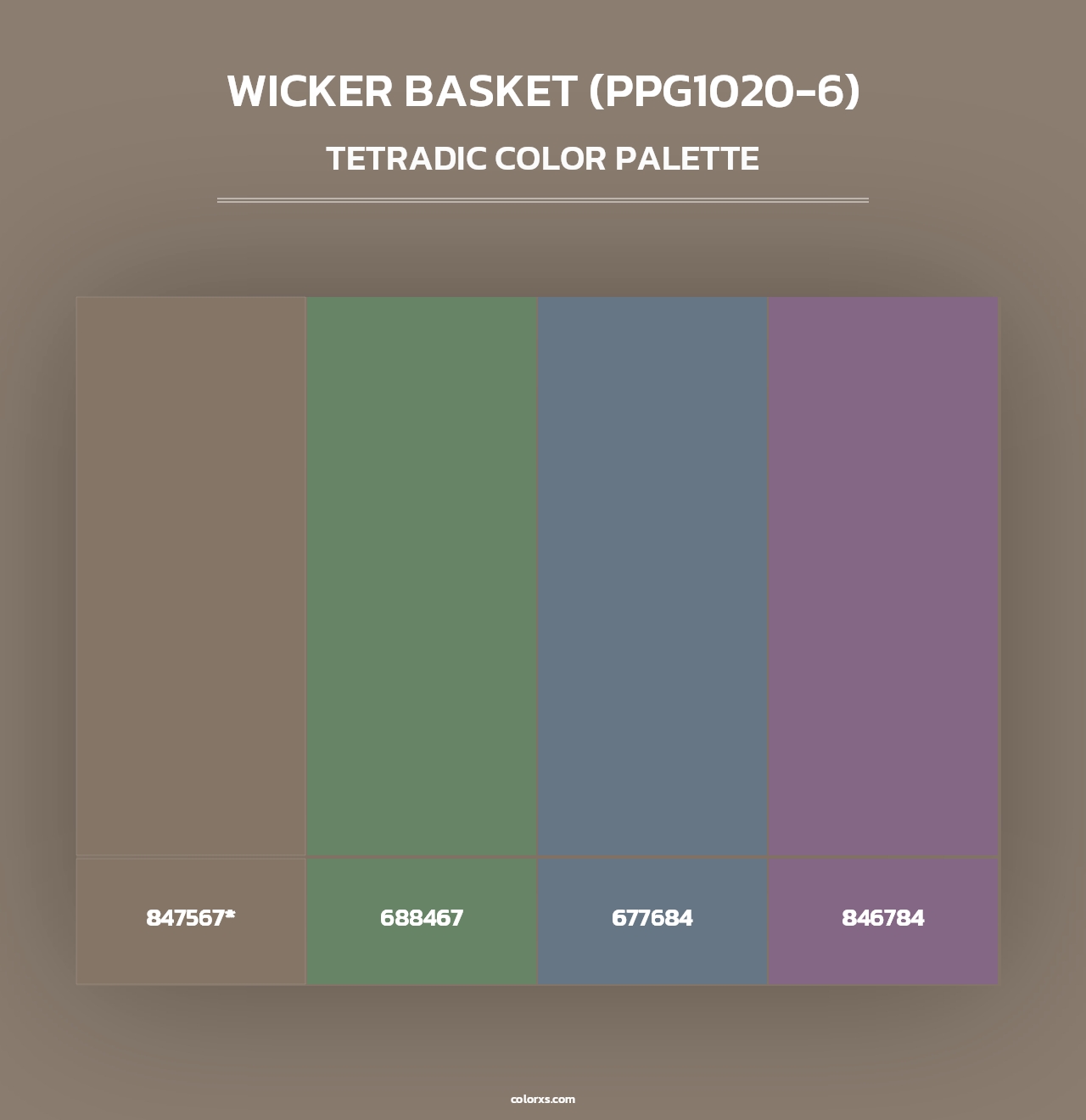 Wicker Basket (PPG1020-6) - Tetradic Color Palette