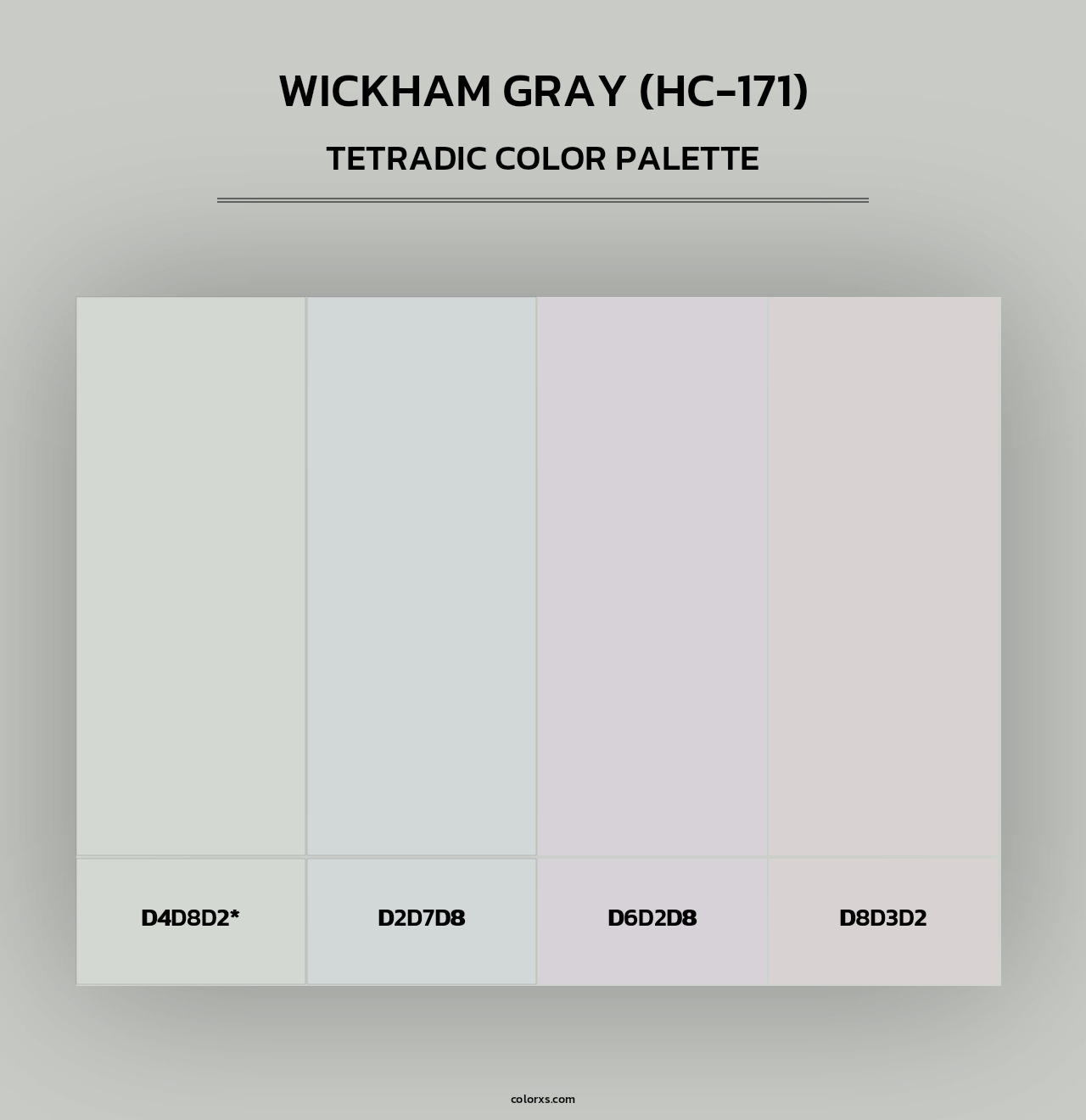 Wickham Gray (HC-171) - Tetradic Color Palette
