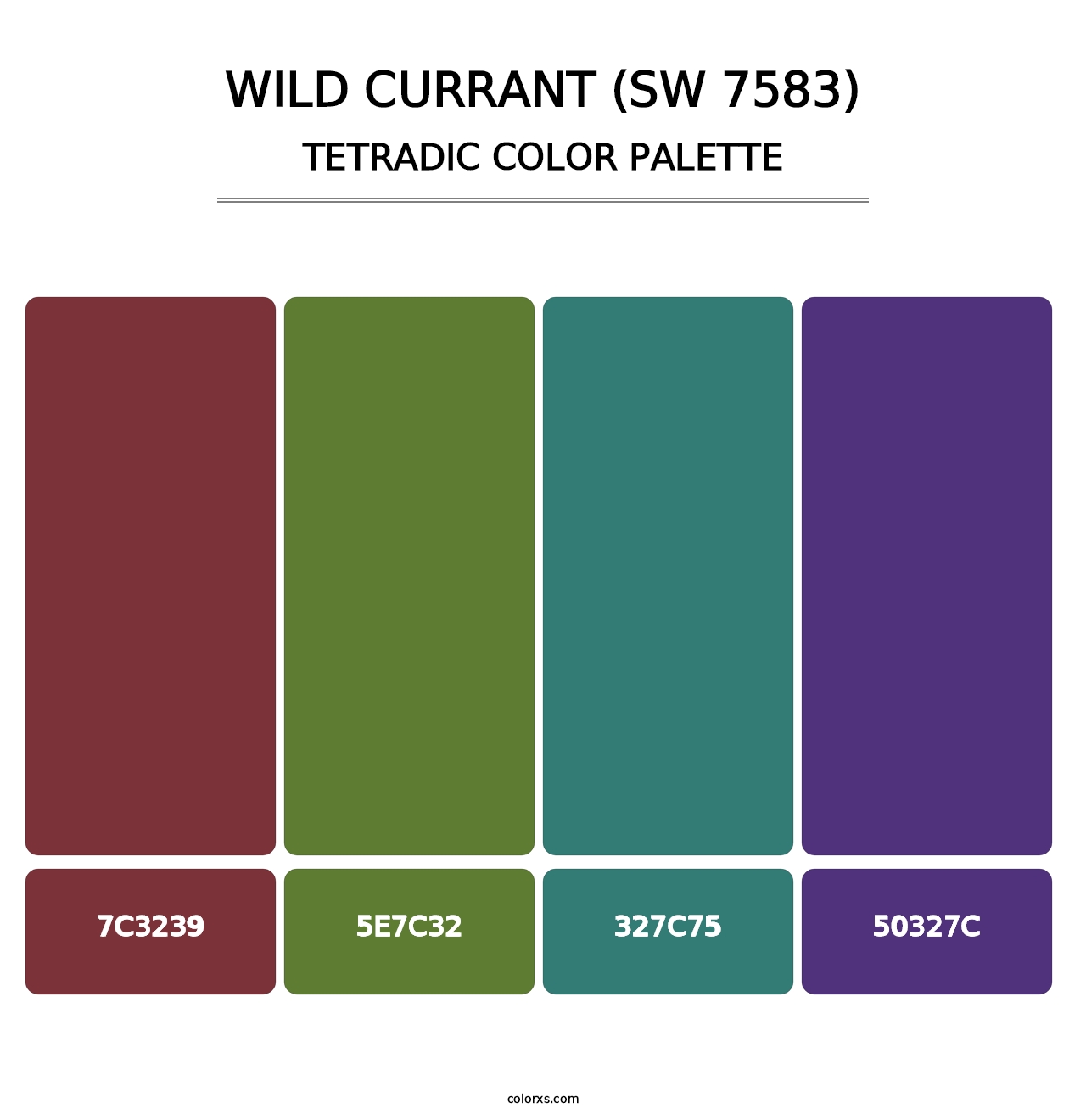 Wild Currant (SW 7583) - Tetradic Color Palette