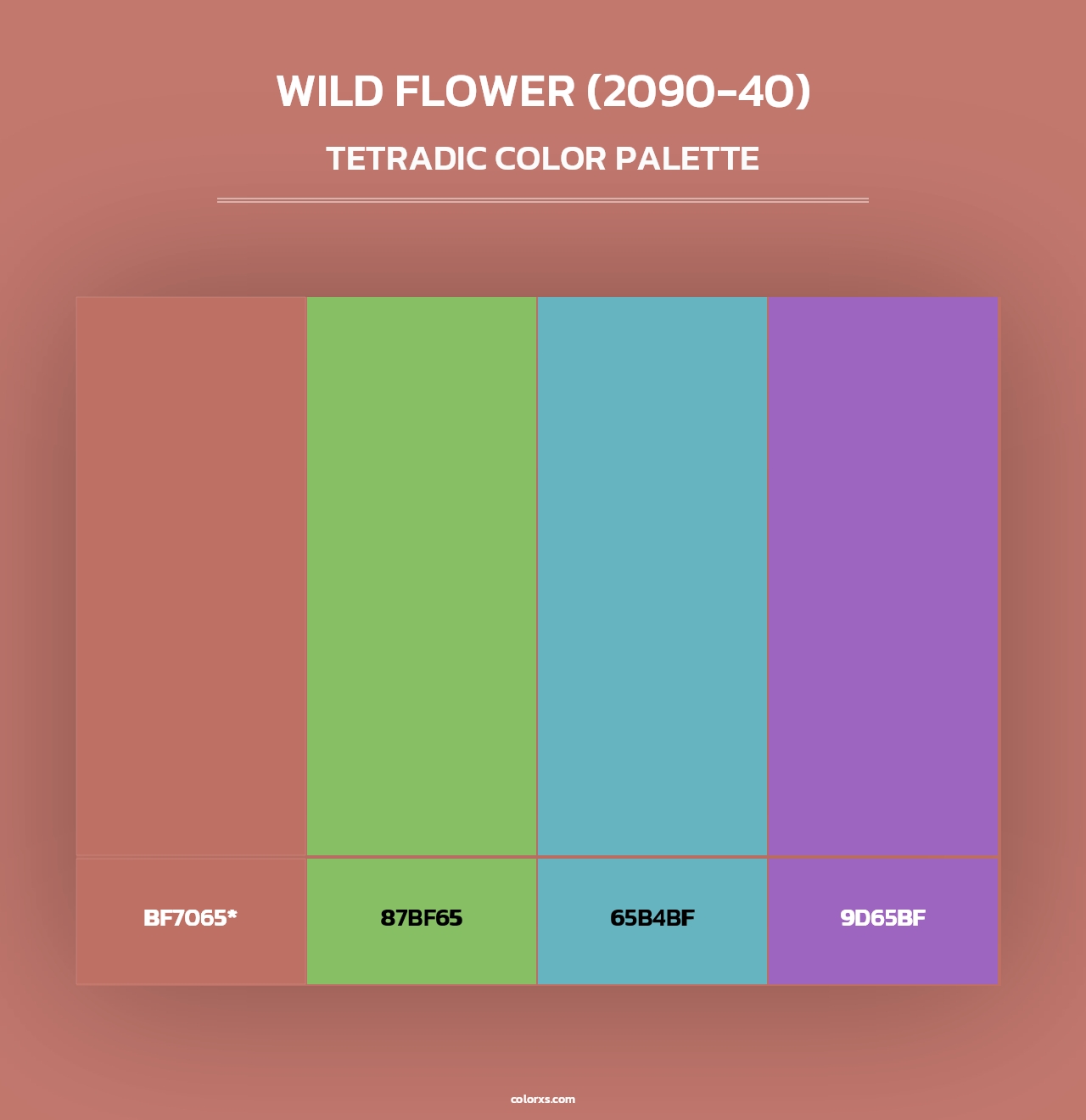 Wild Flower (2090-40) - Tetradic Color Palette