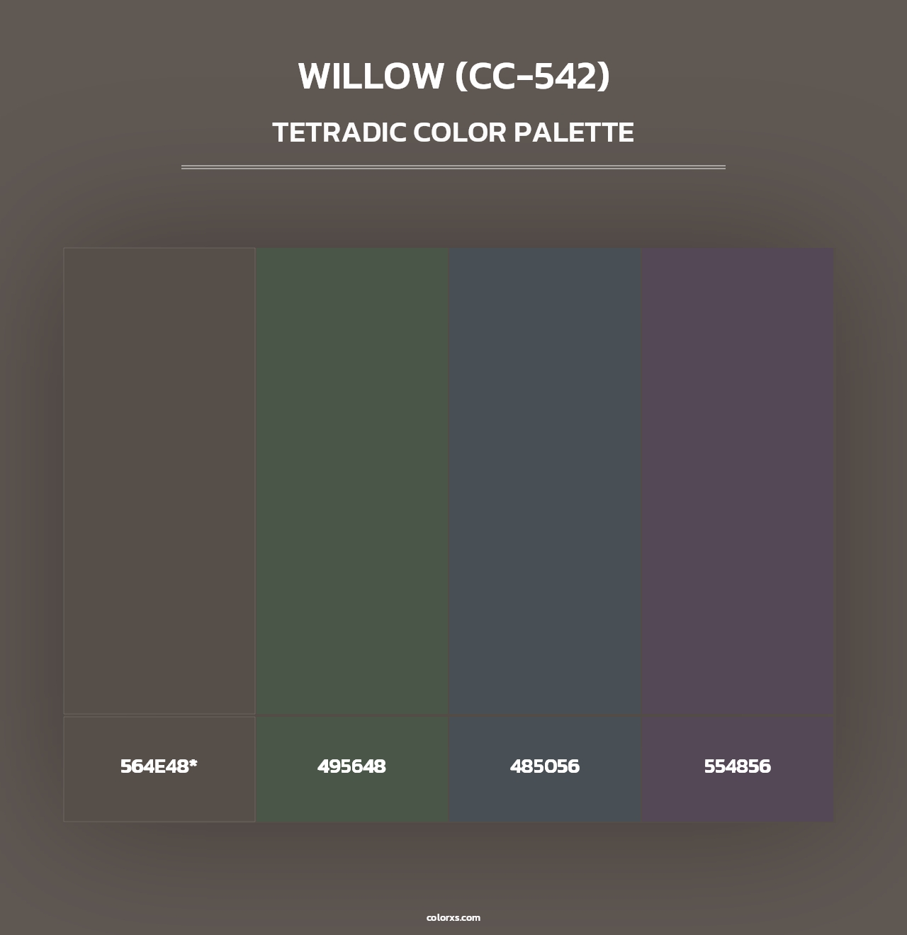 Willow (CC-542) - Tetradic Color Palette