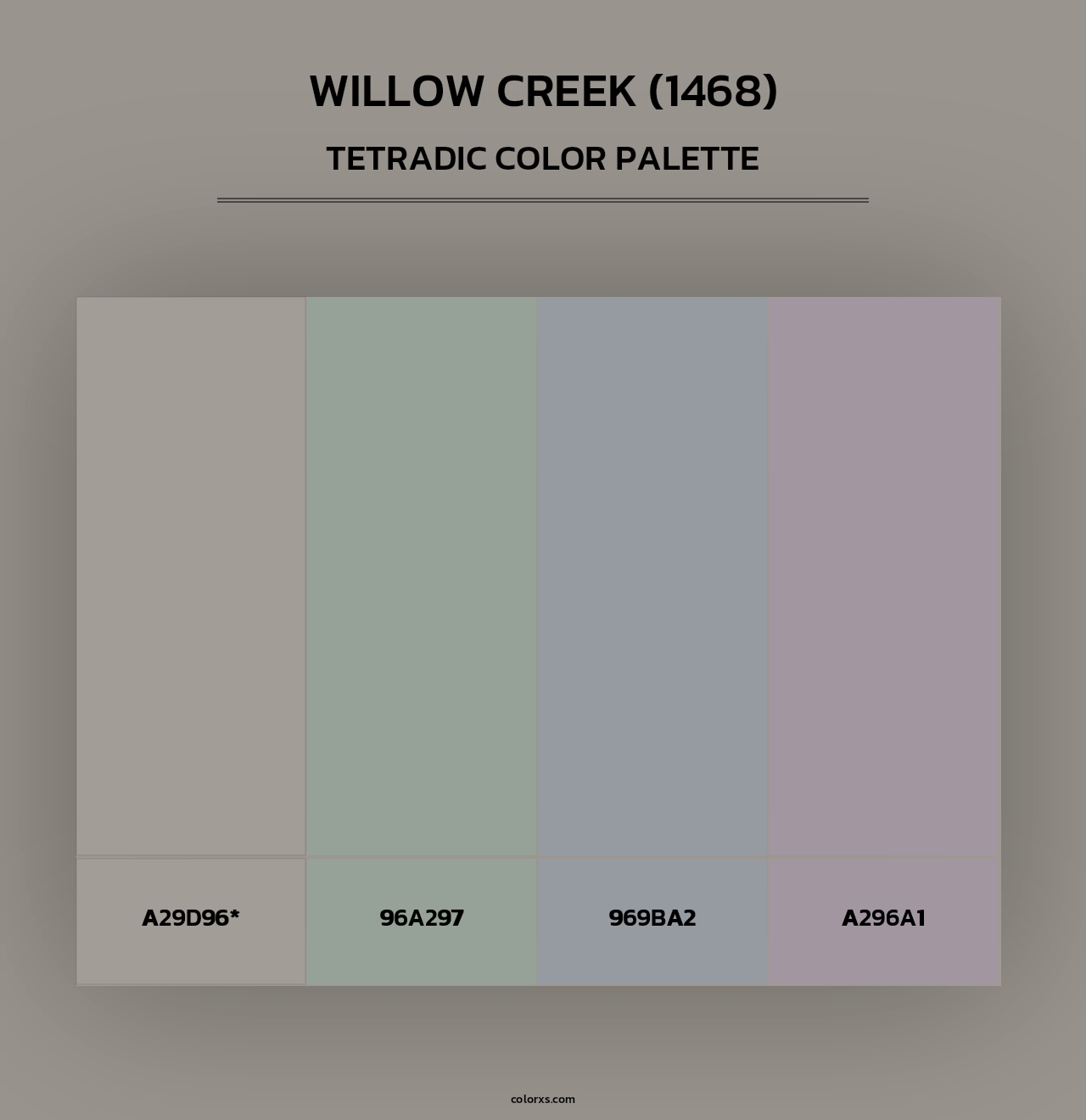 Willow Creek (1468) - Tetradic Color Palette