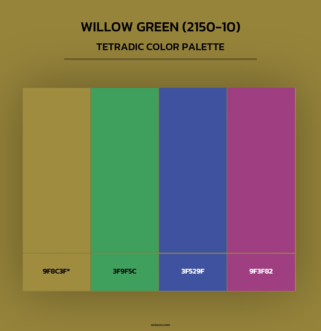 Willow Green (2150-10) - Tetradic Color Palette
