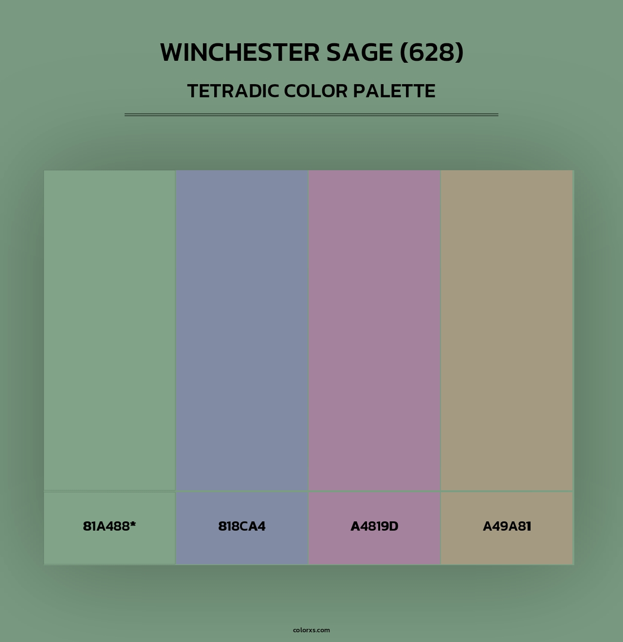 Winchester Sage (628) - Tetradic Color Palette