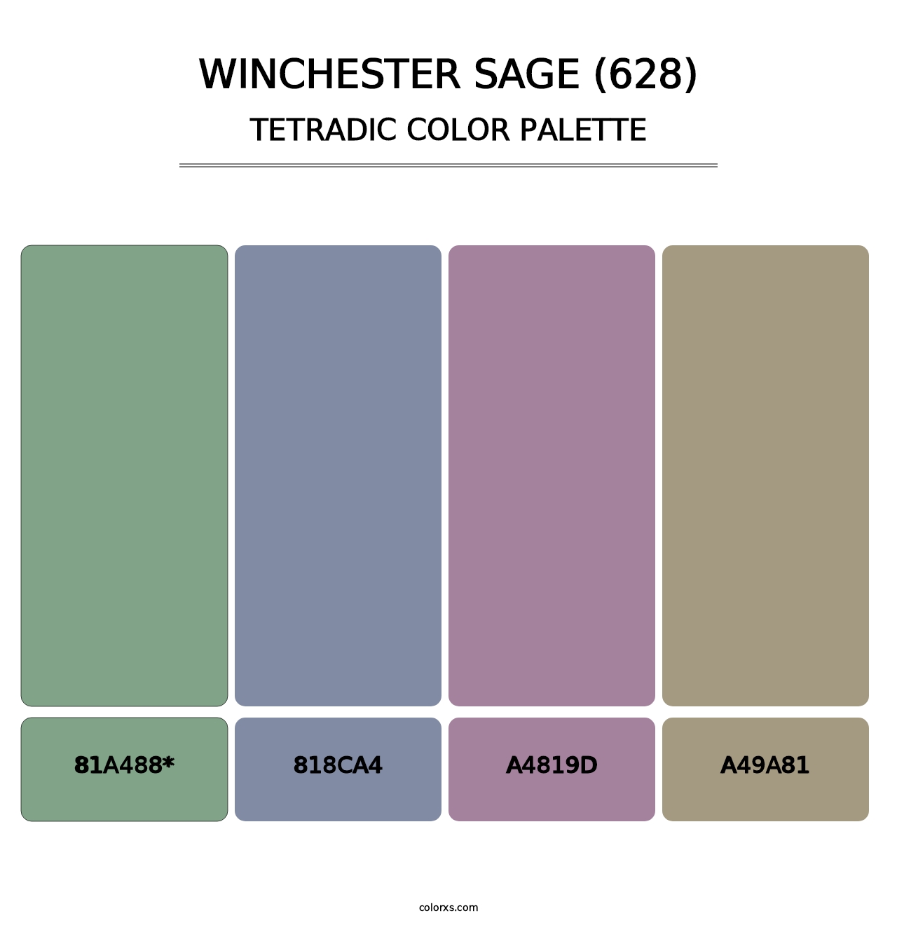 Winchester Sage (628) - Tetradic Color Palette
