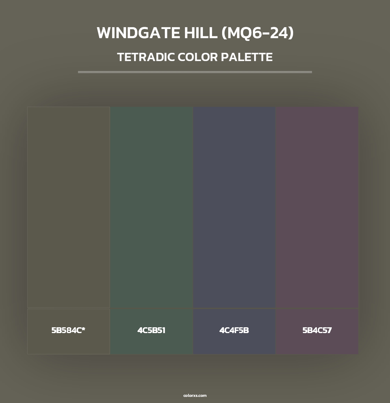 Windgate Hill (MQ6-24) - Tetradic Color Palette