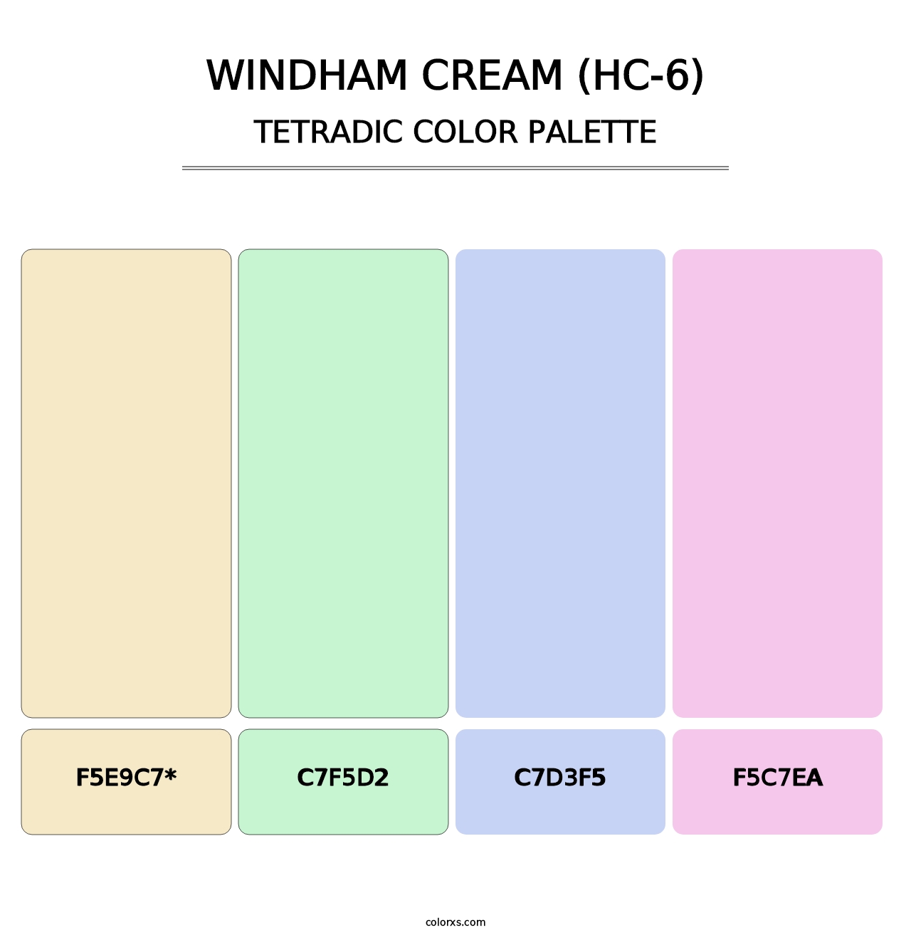 Windham Cream (HC-6) - Tetradic Color Palette
