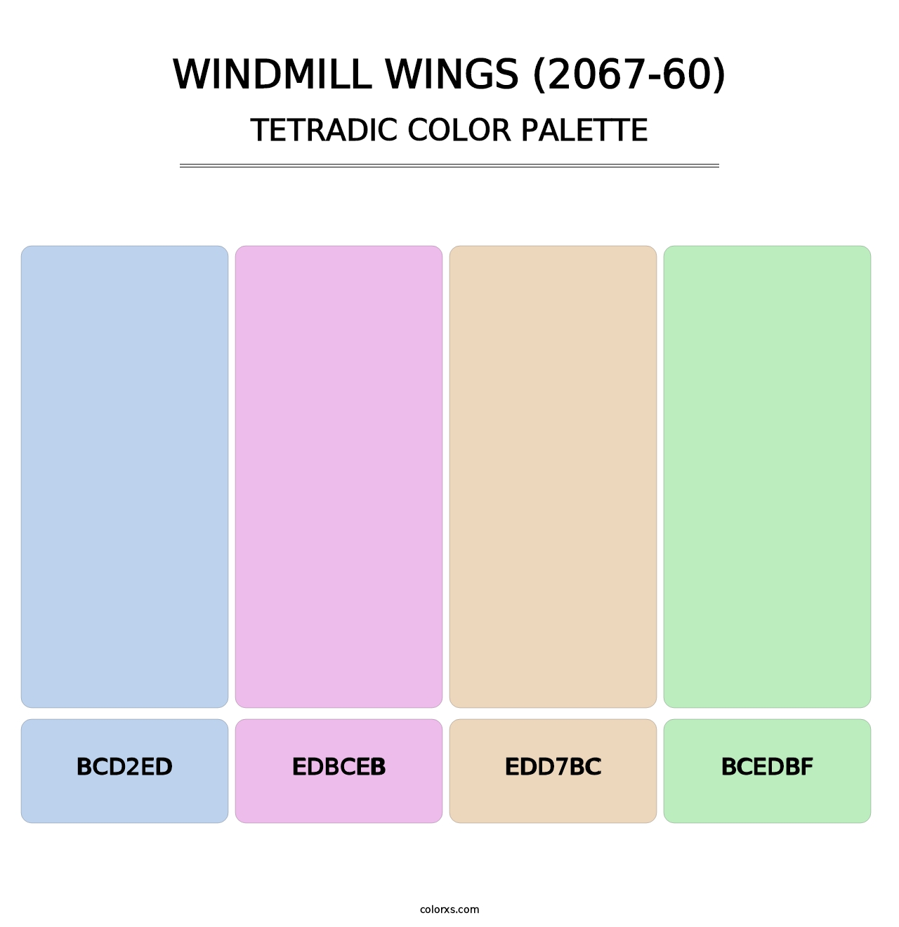 Windmill Wings (2067-60) - Tetradic Color Palette