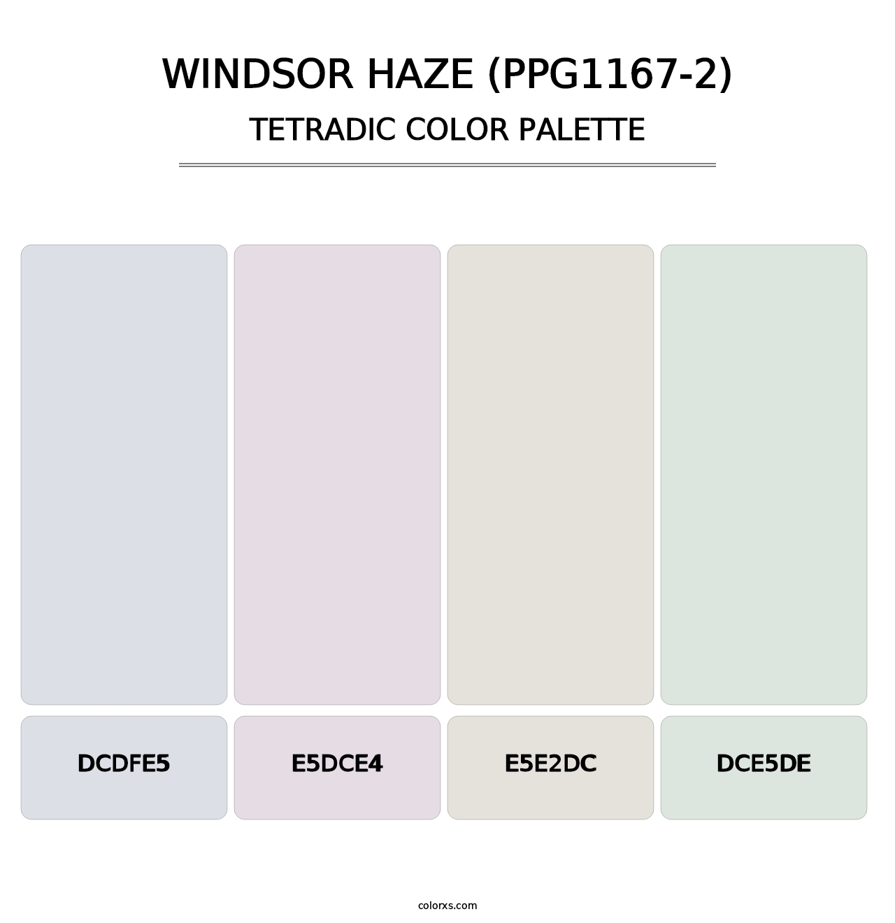 Windsor Haze (PPG1167-2) - Tetradic Color Palette