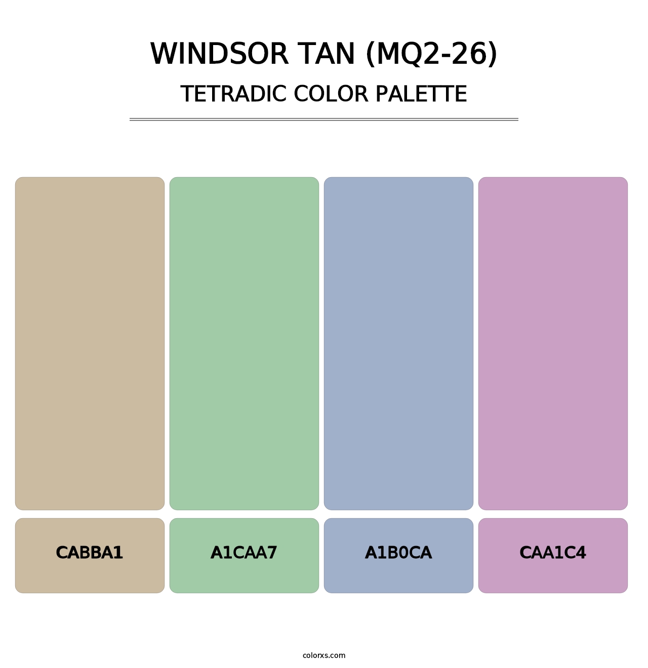 Windsor Tan (MQ2-26) - Tetradic Color Palette