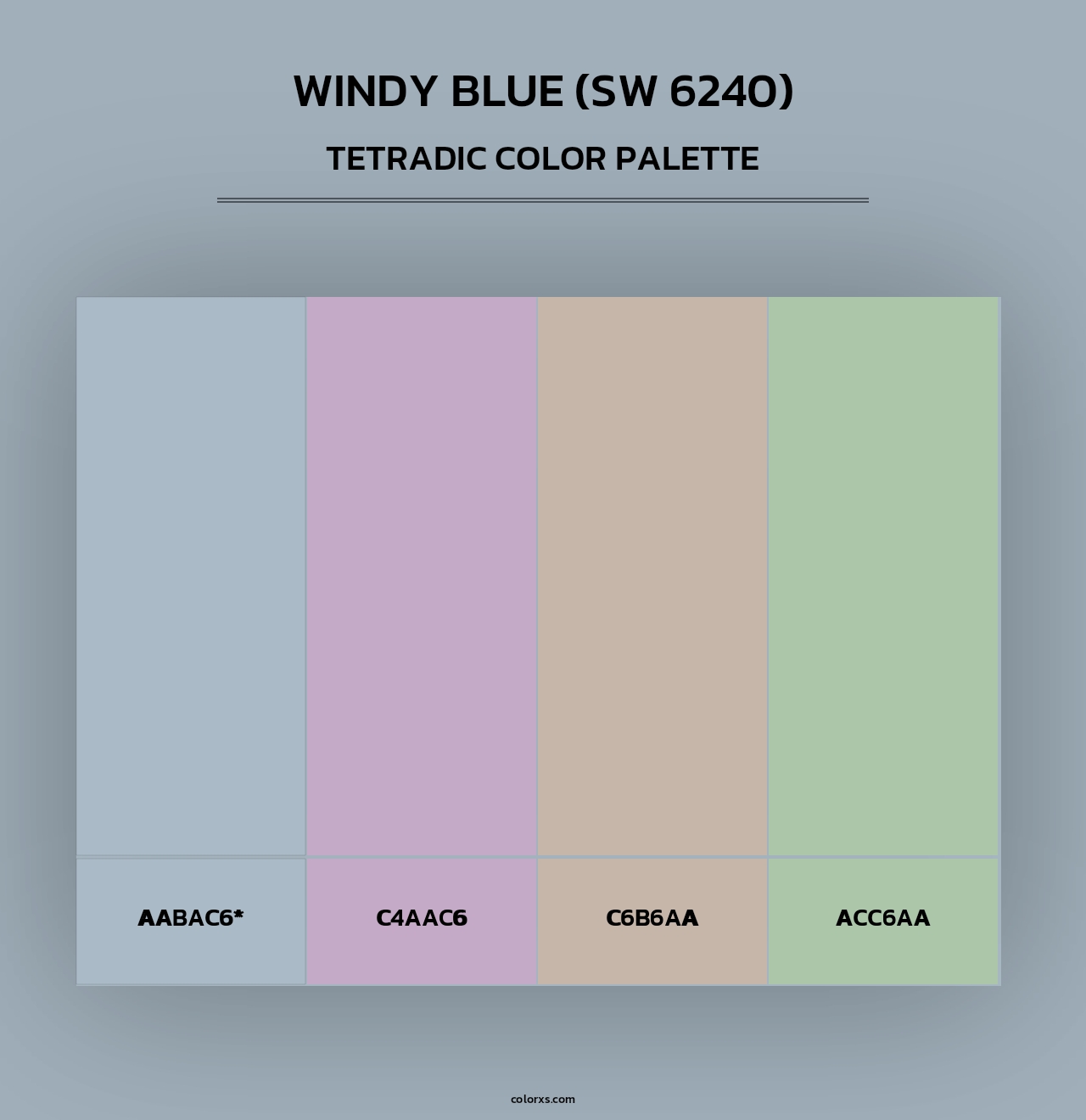 Windy Blue (SW 6240) - Tetradic Color Palette